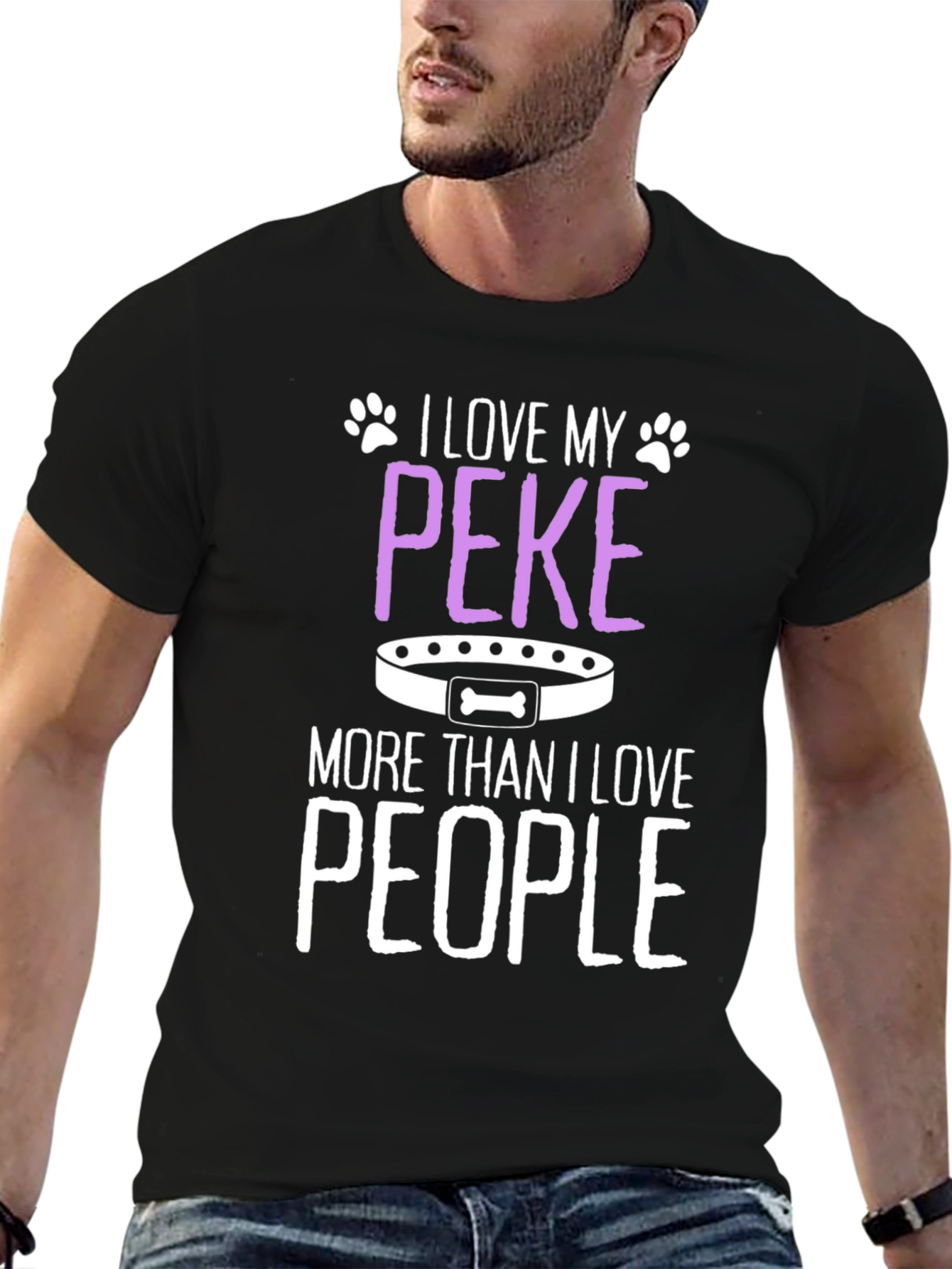 I Love My Peke T-Shirt - Dog Lover Tee