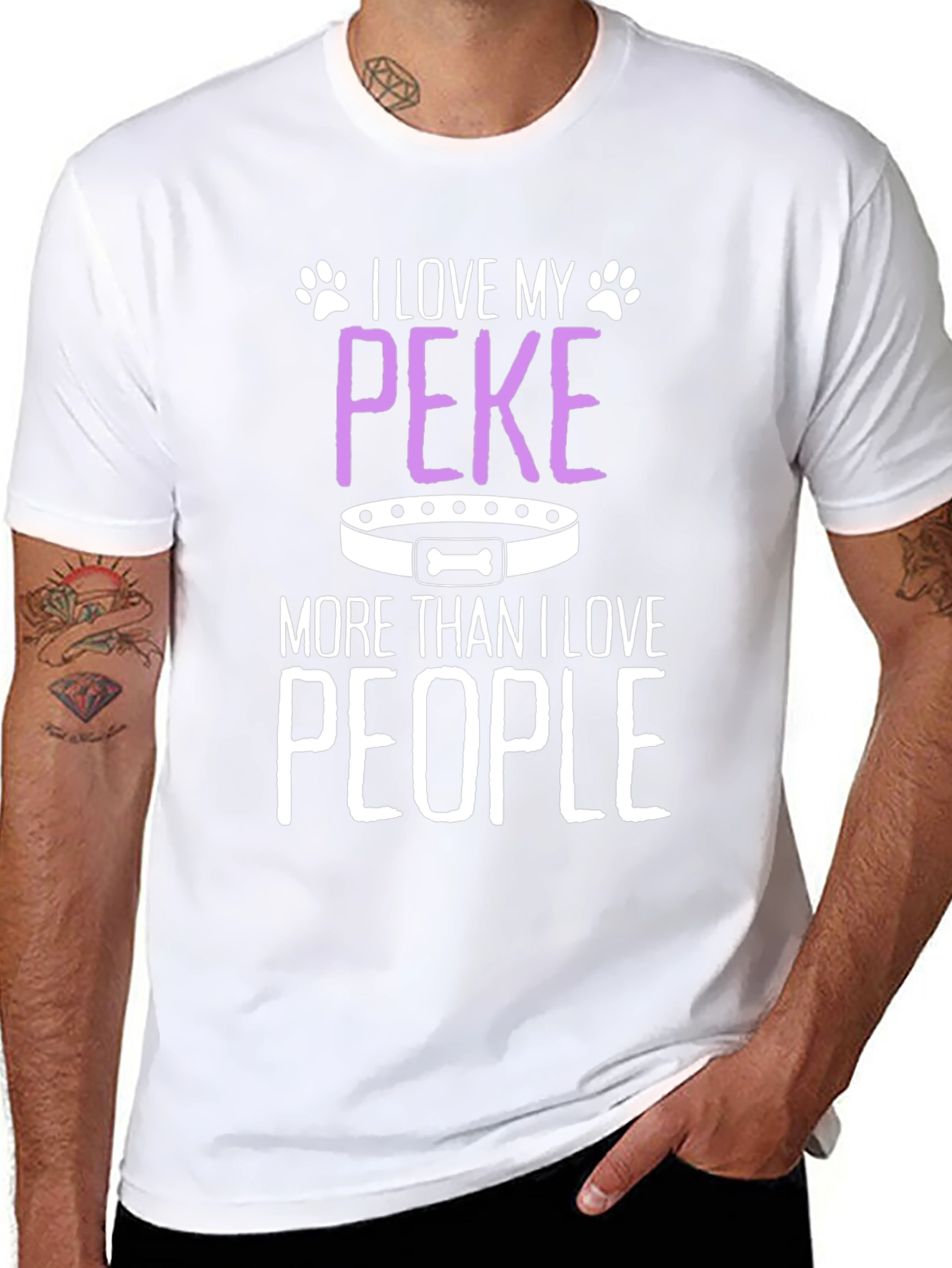 I Love My Peke T-Shirt - Dog Lover Tee