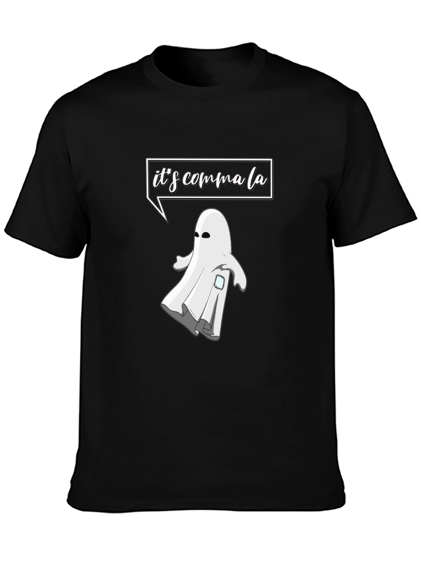 Funny Halloween Ghost T-Shirt - Its Comma La!