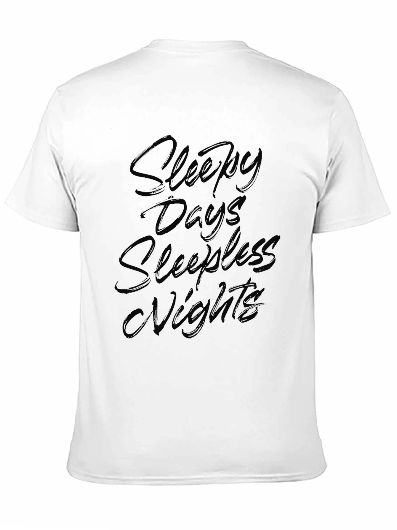 Sleepy Days Sleepless Nights Black Graphic T-Shirt