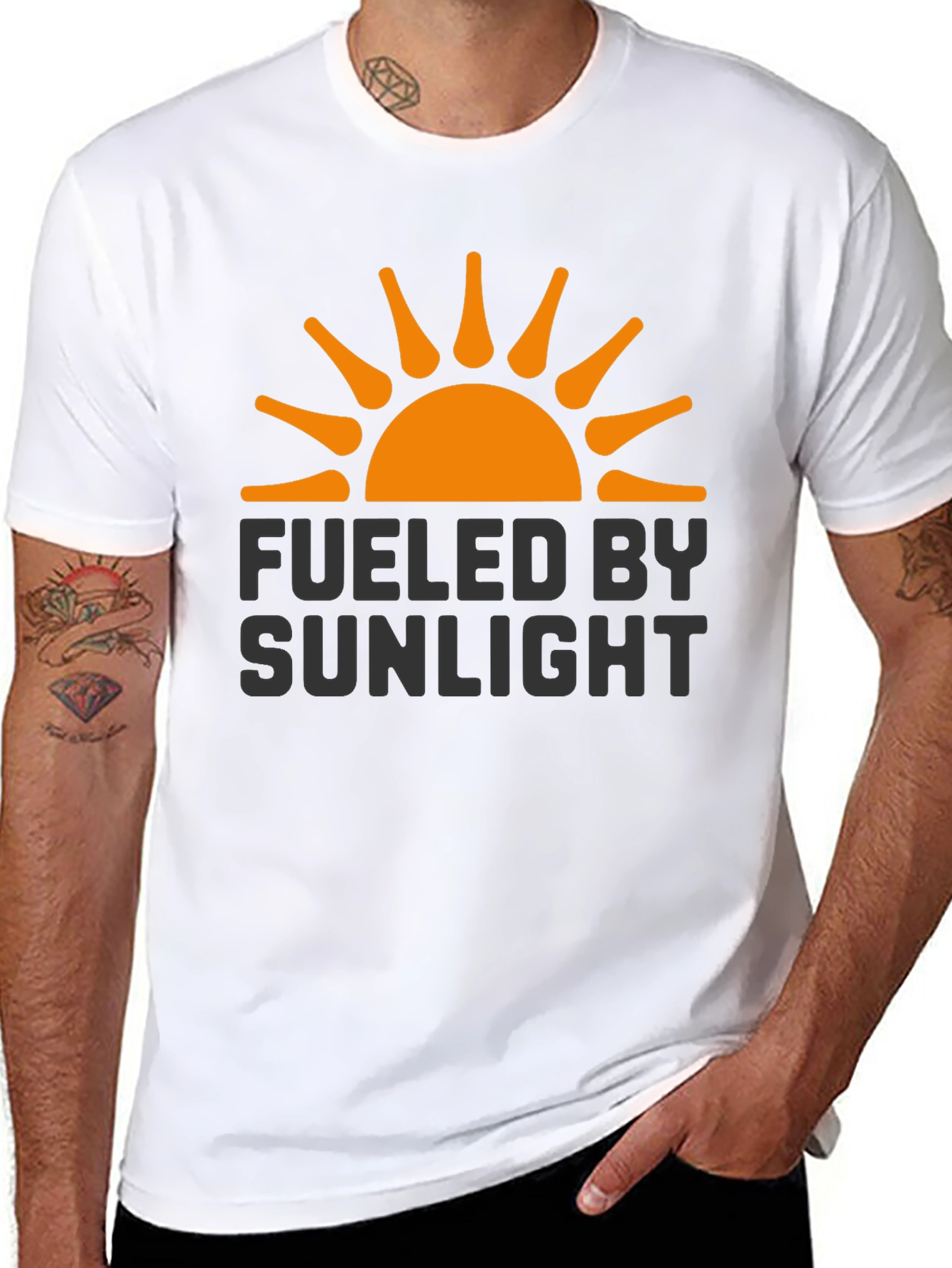 Fueled By Sunlight Graphic Tee - Black