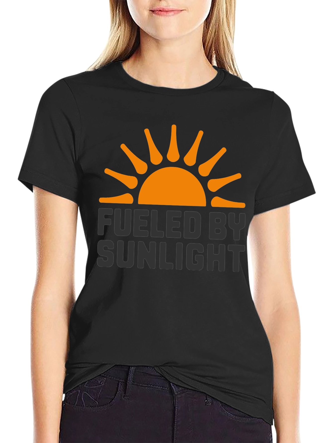 Fueled By Sunlight Graphic Tee - Black