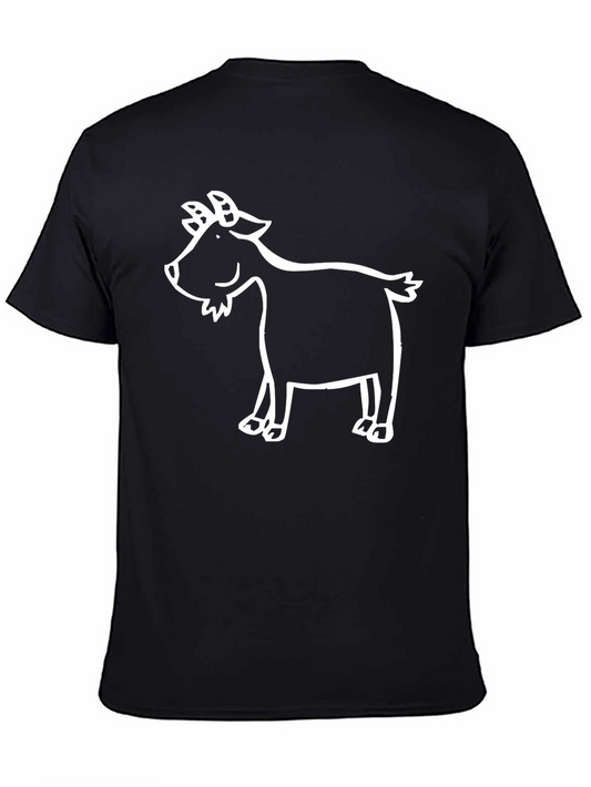 Goat Graphic Tee - Black Cotton Comfort