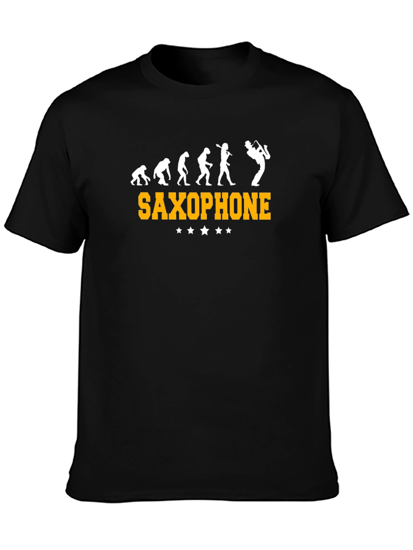 Saxophone Evolution Funny Graphic T-Shirt