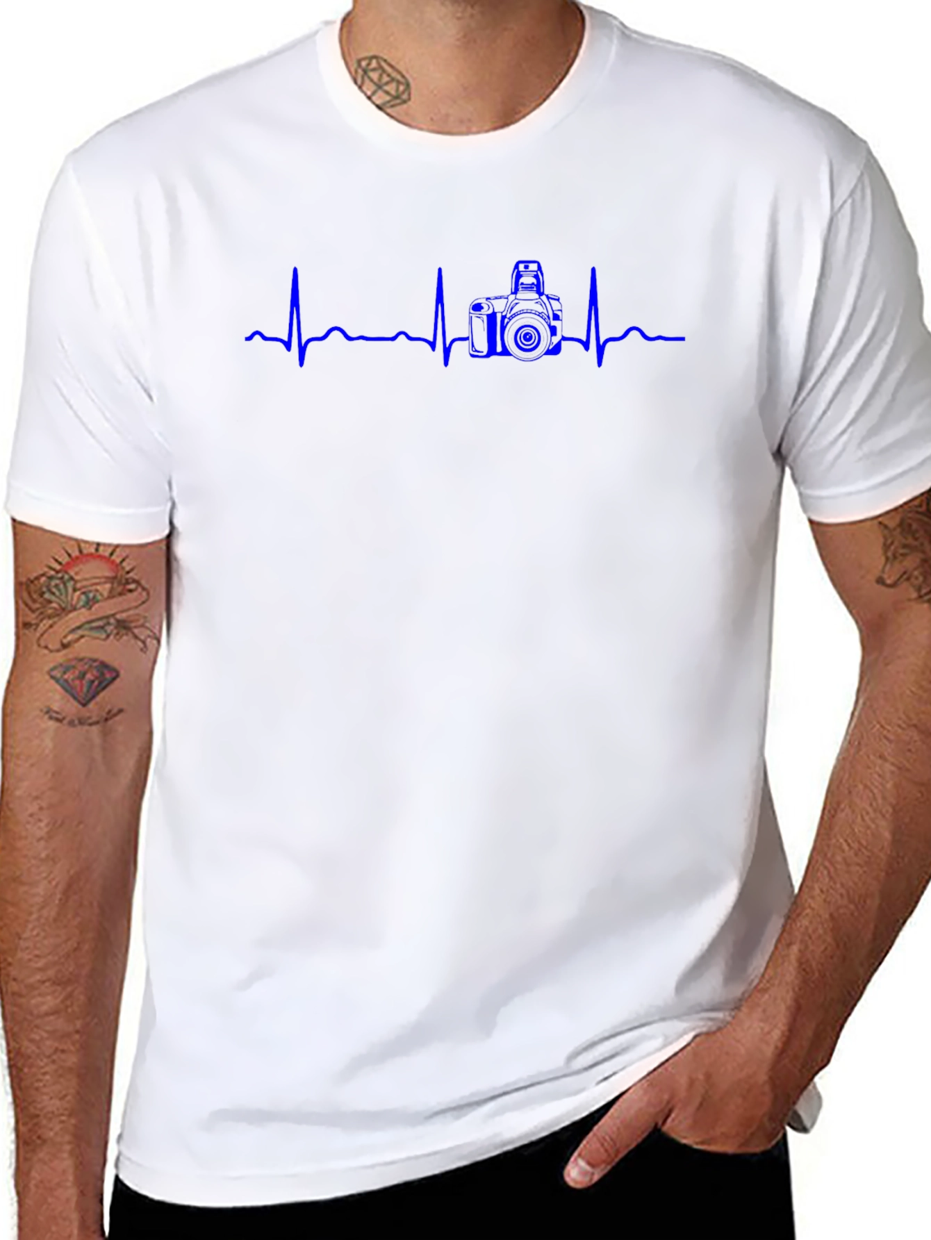 Camera Heartbeat Graphic Tee - Photographer Gift
