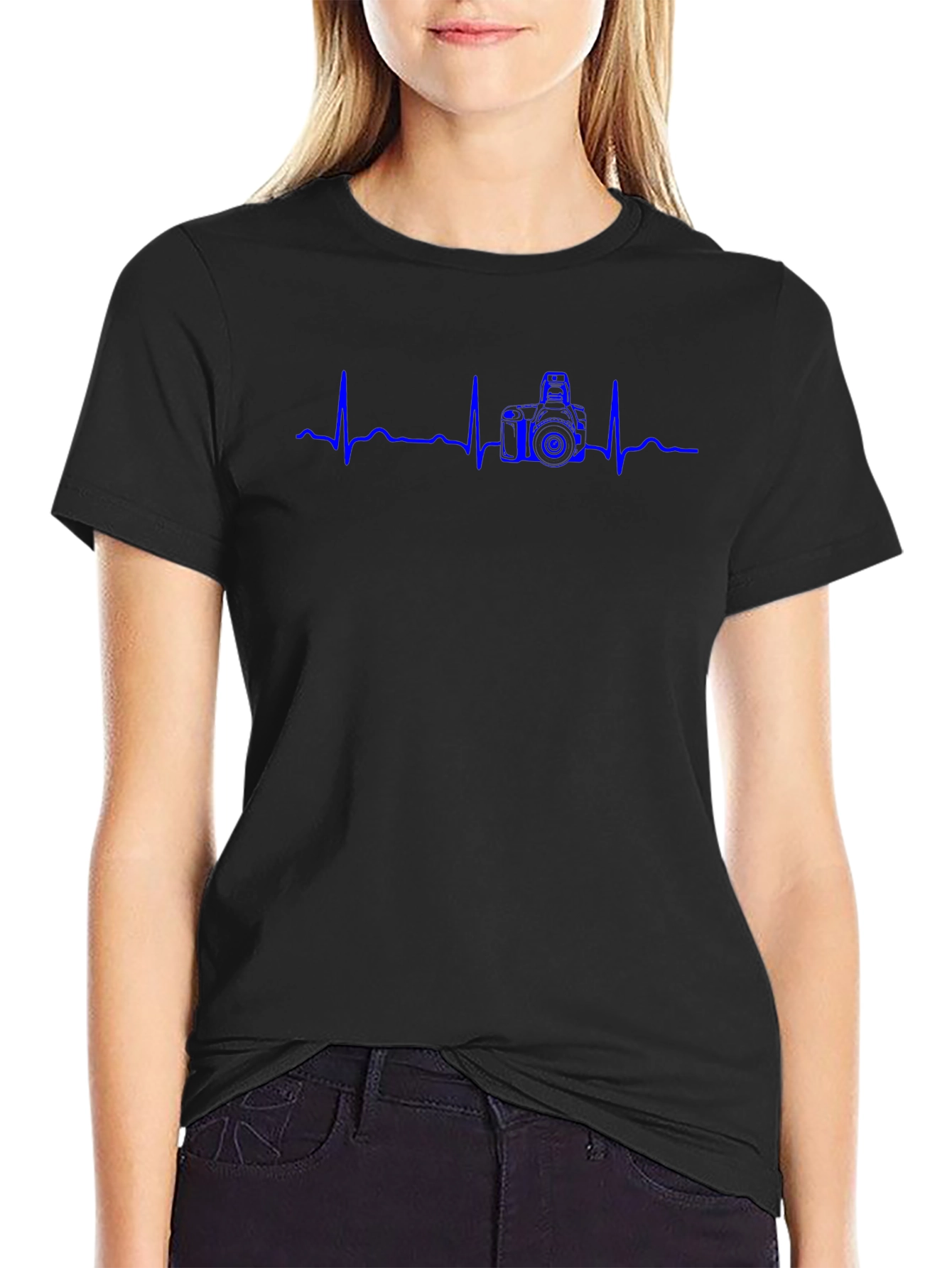 Camera Heartbeat Graphic Tee - Photographer Gift
