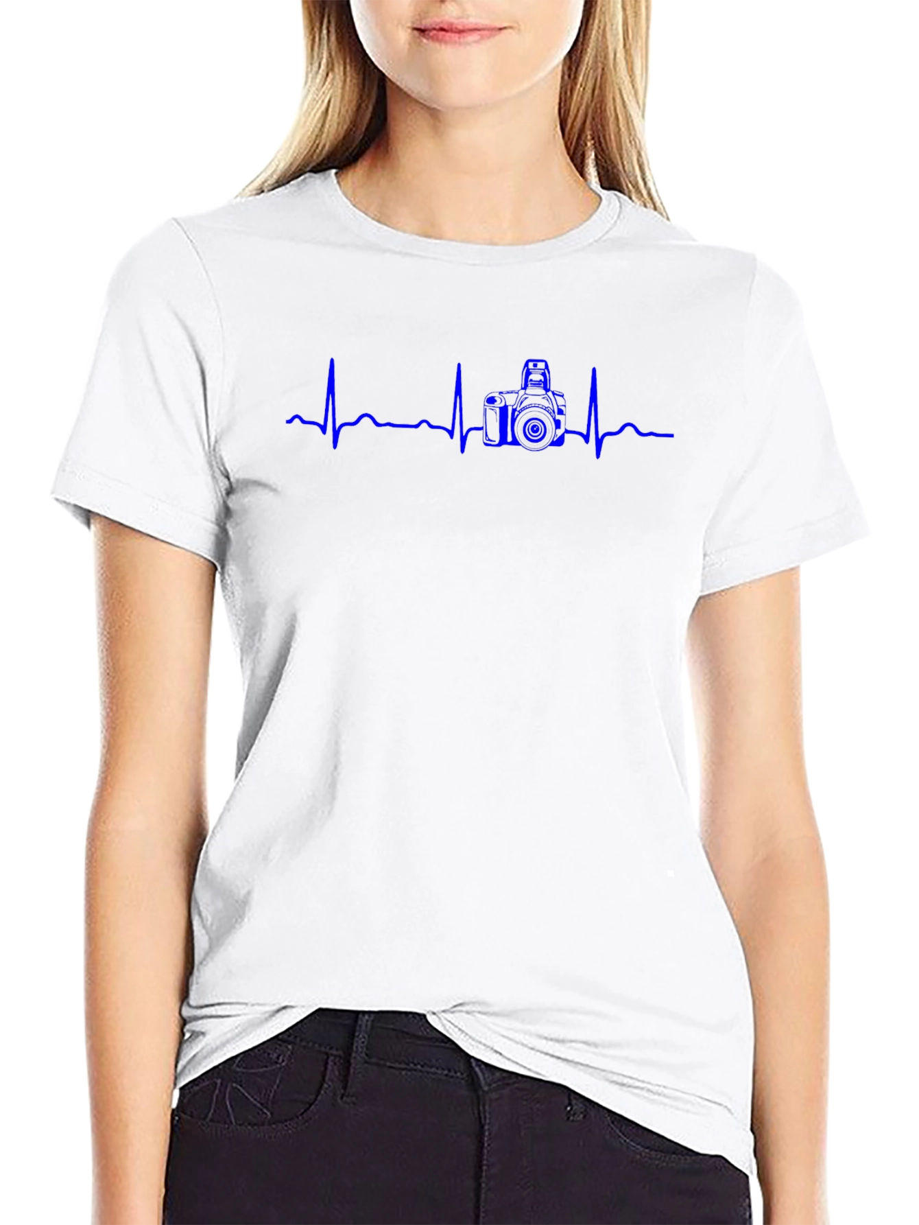 Camera Heartbeat Graphic Tee - Photographer Gift