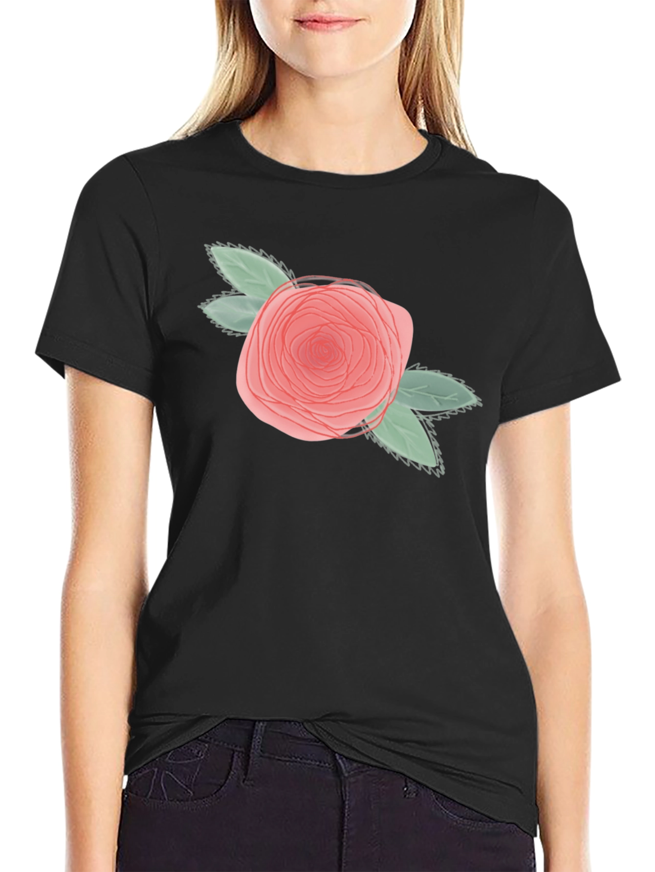 Floral Rose Graphic Tee - Unisex