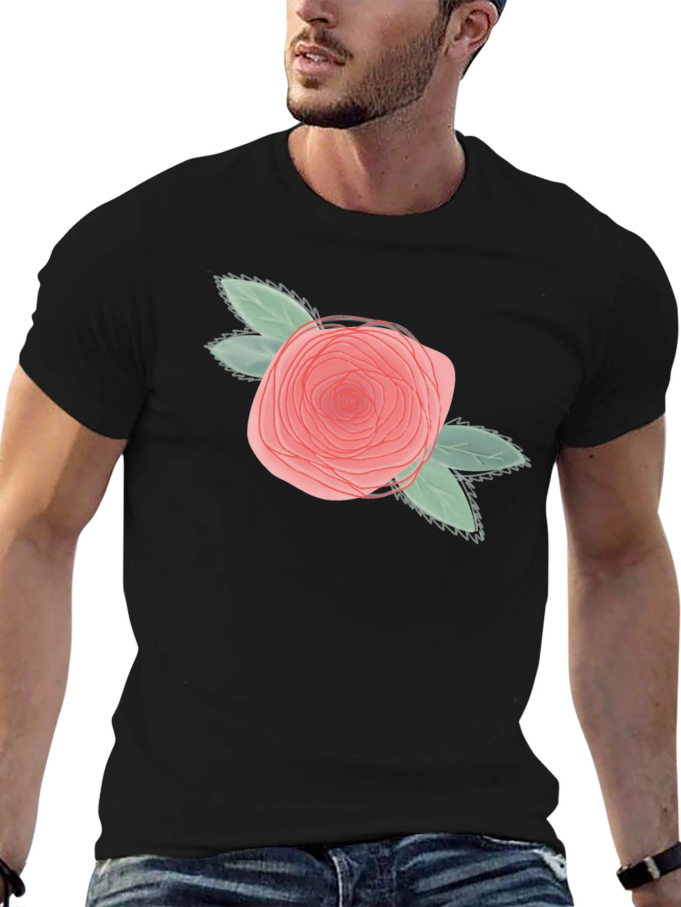 Floral Rose Graphic Tee - Unisex
