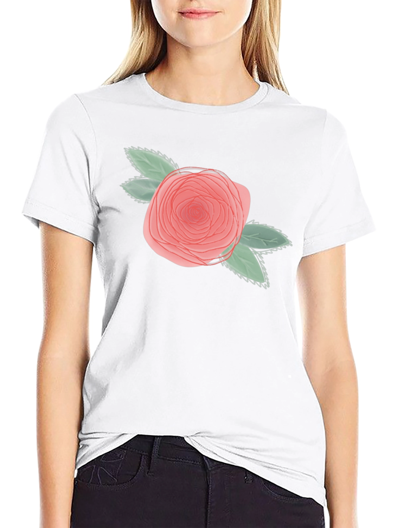Floral Rose Graphic Tee - Unisex