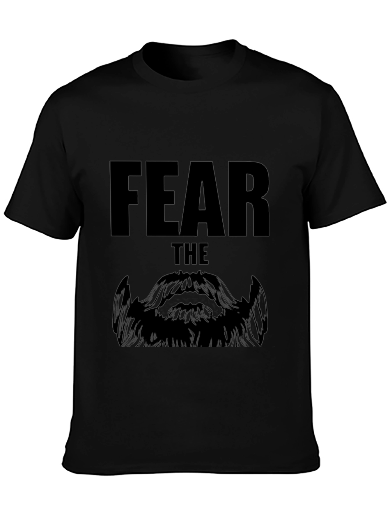 Fear The Beard Graphic T-Shirt - Black Cotton Tee