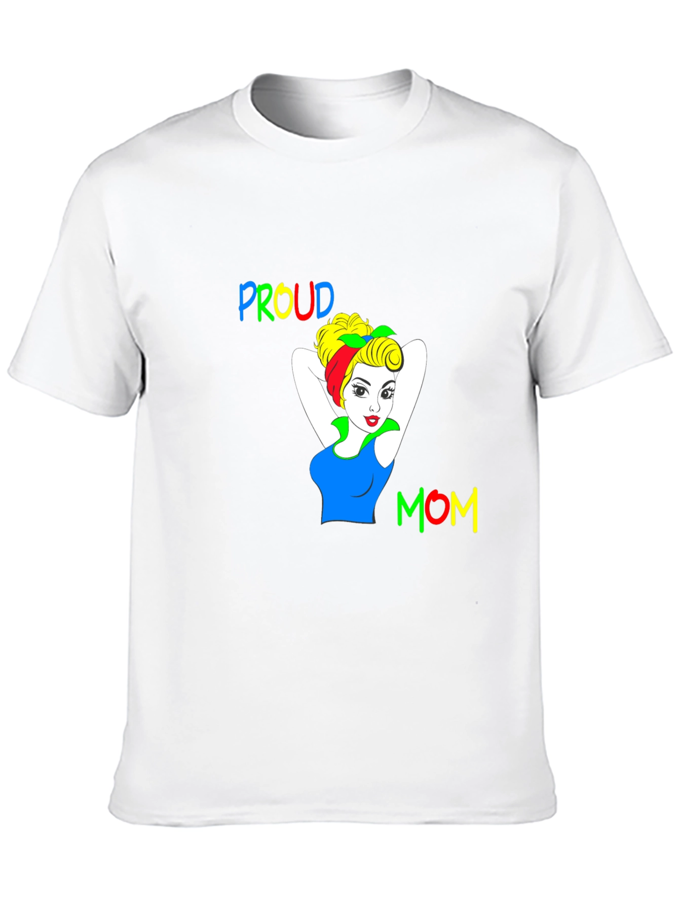Proud Mom Graphic Tee - Black Cotton T-Shirt