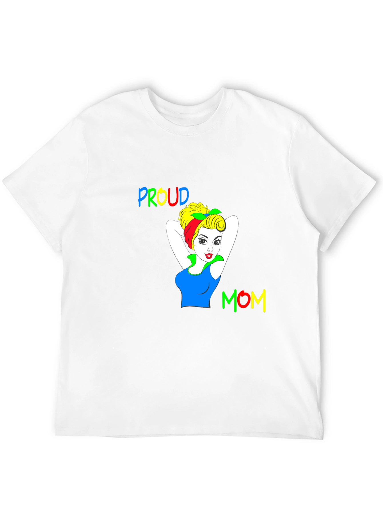 Proud Mom Graphic Tee - Black Cotton T-Shirt