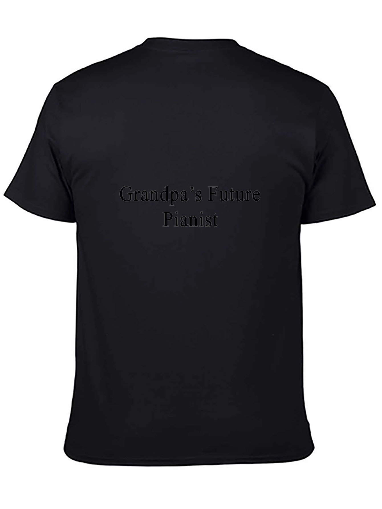Grandpas Future Pianist Black T-Shirt