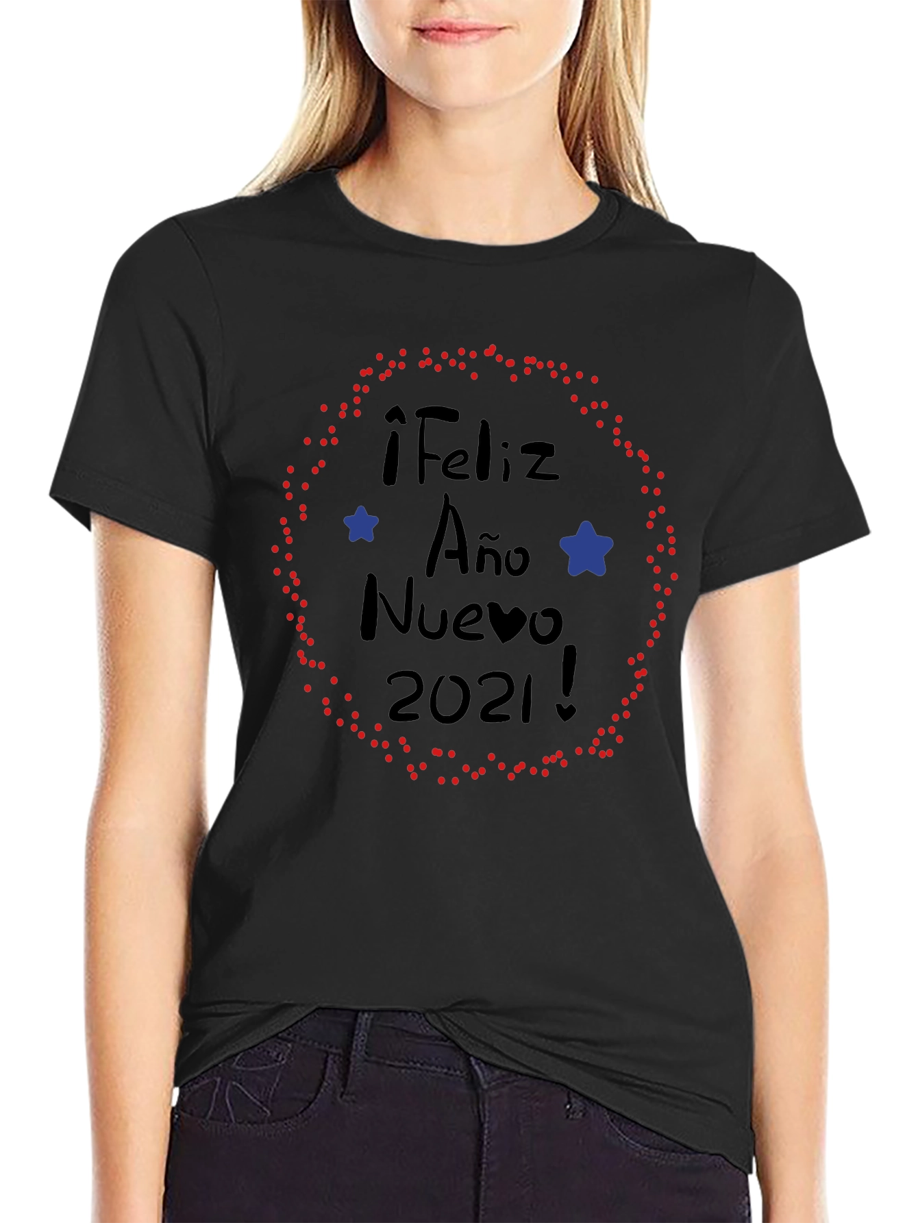 Feliz Año Nuevo 2021 Black T-Shirt