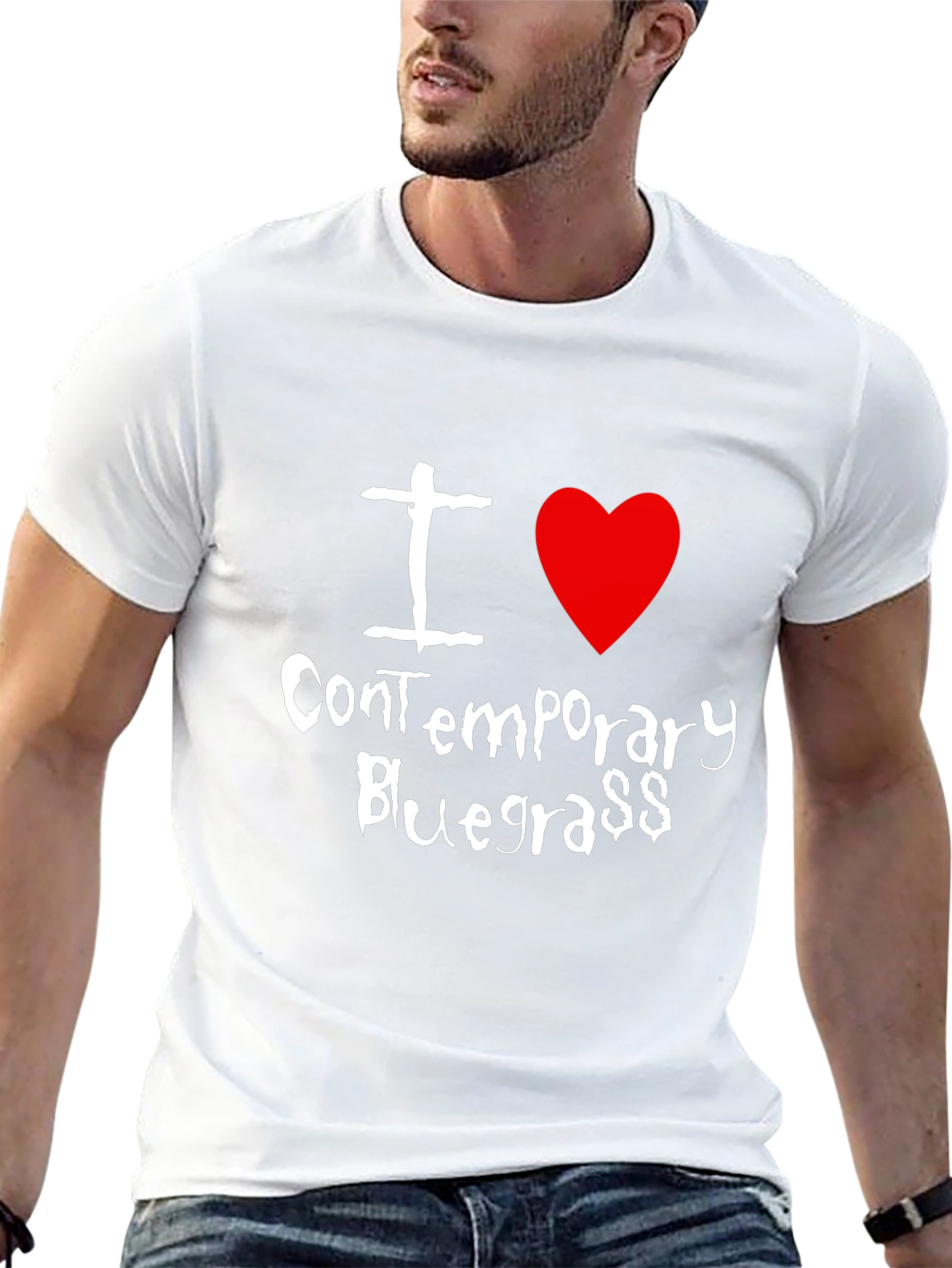 I Love Contemporary Bluegrass Black T-Shirt