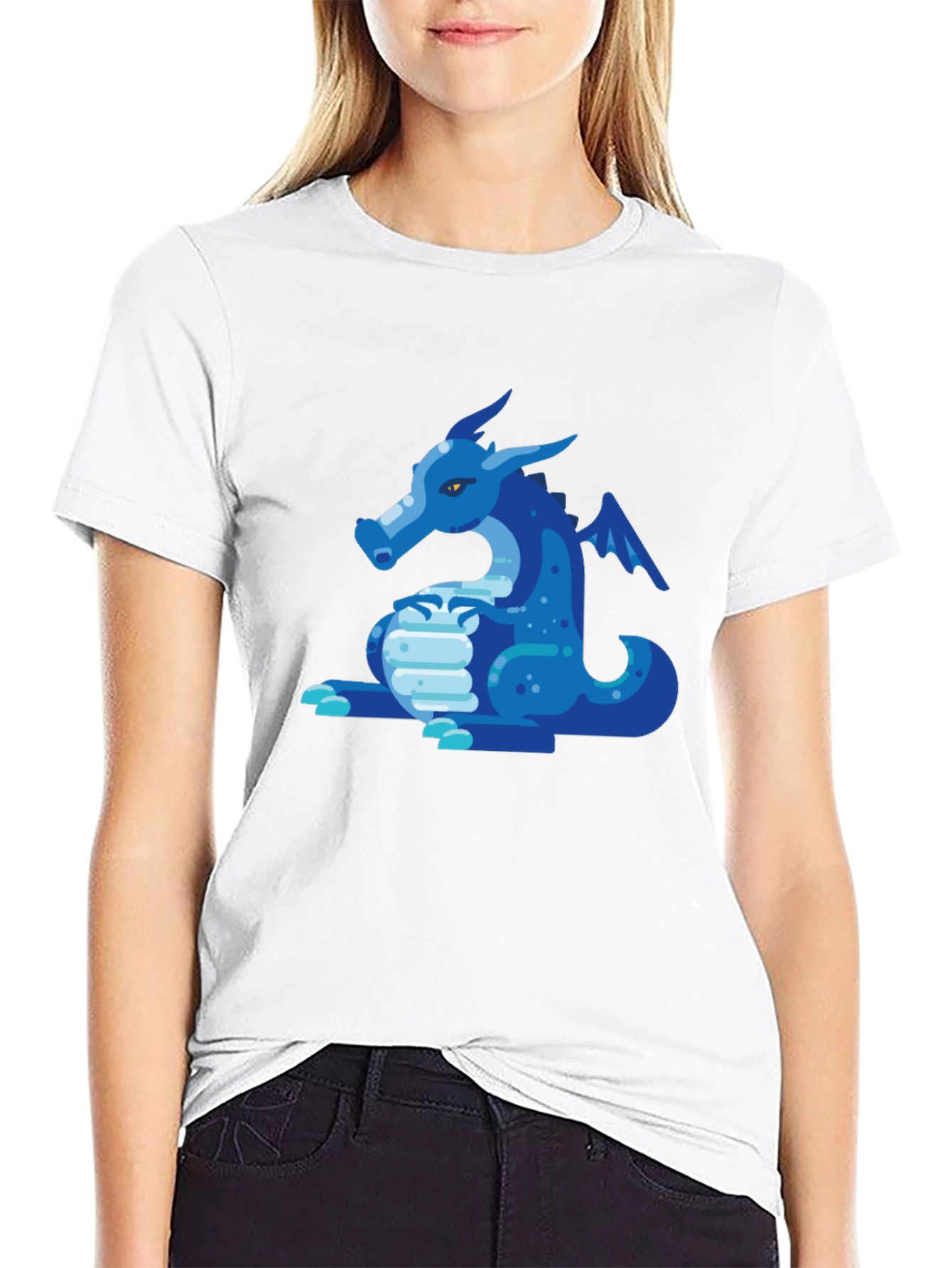 Blue Dragon Graphic Tee - Mens Black T-Shirt