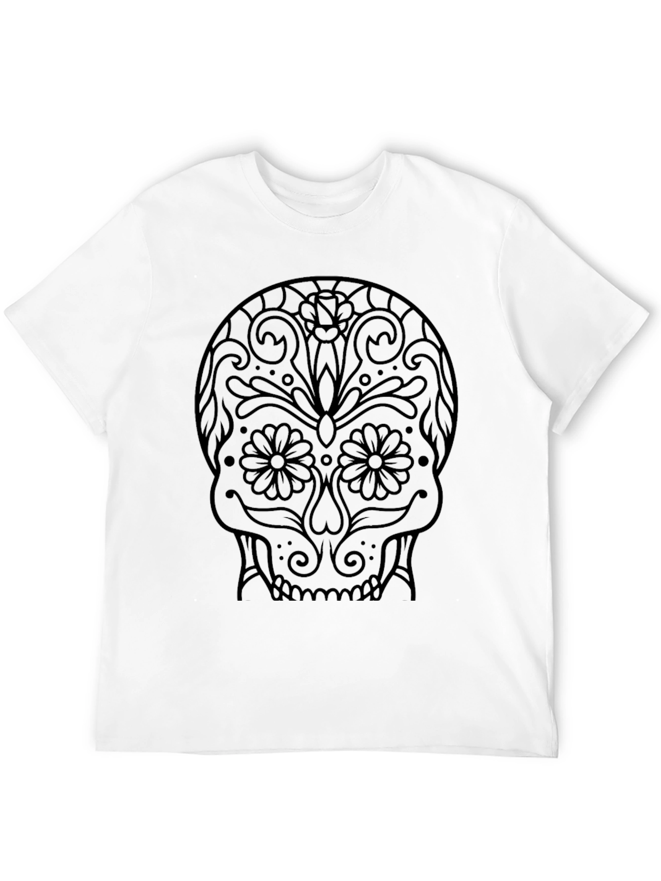 Sugar Skull Graphic Tee - Mens Black T-Shirt