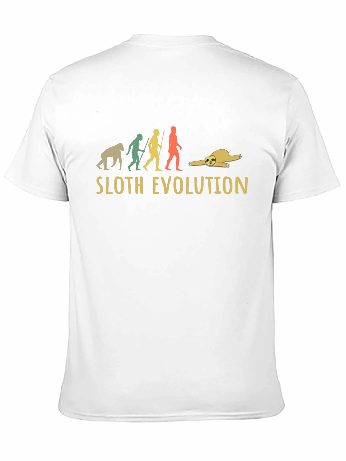 Sloth Evolution Graphic T-Shirt - Lazy Humor Tee