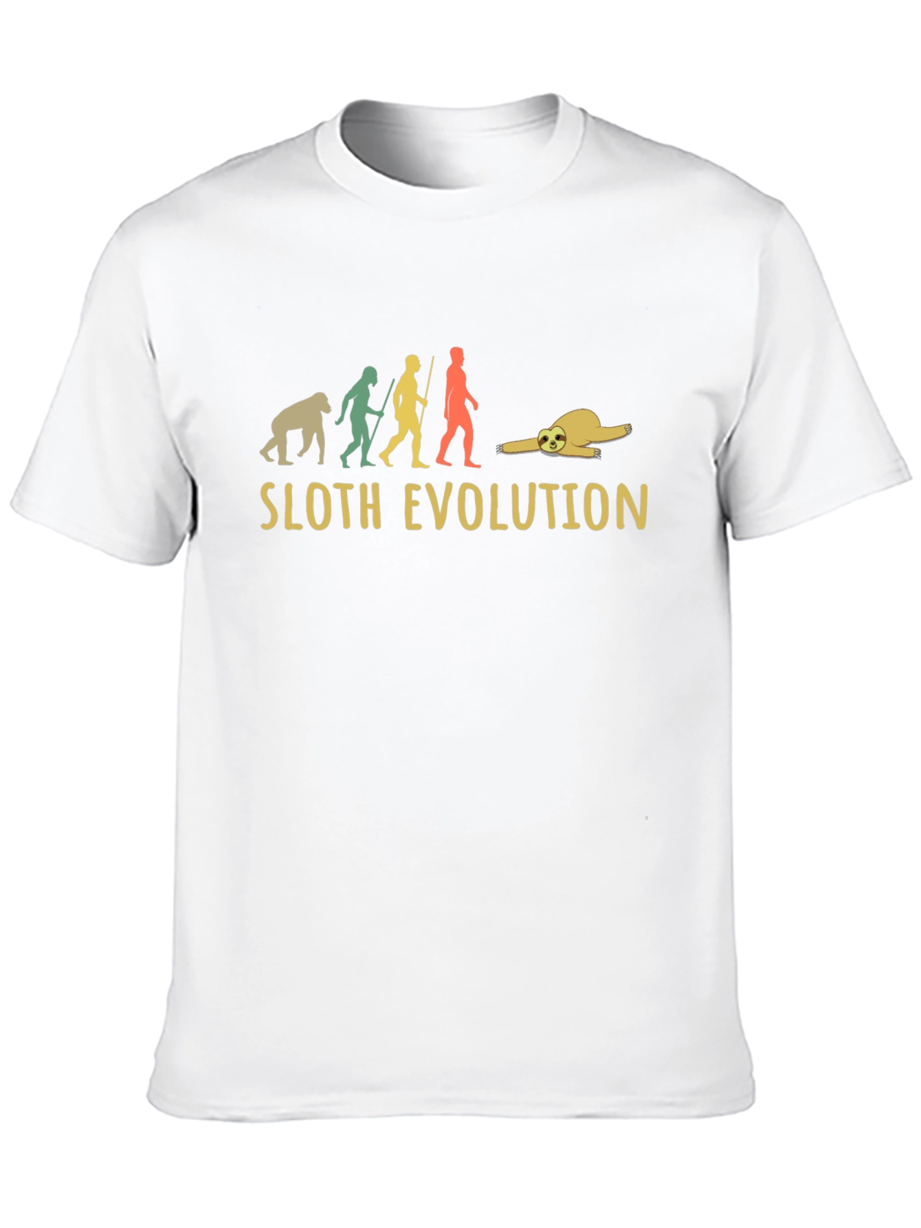 Sloth Evolution Graphic T-Shirt - Lazy Humor Tee