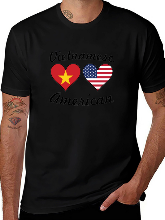 Vietnamese American Heart Flag T-Shirt