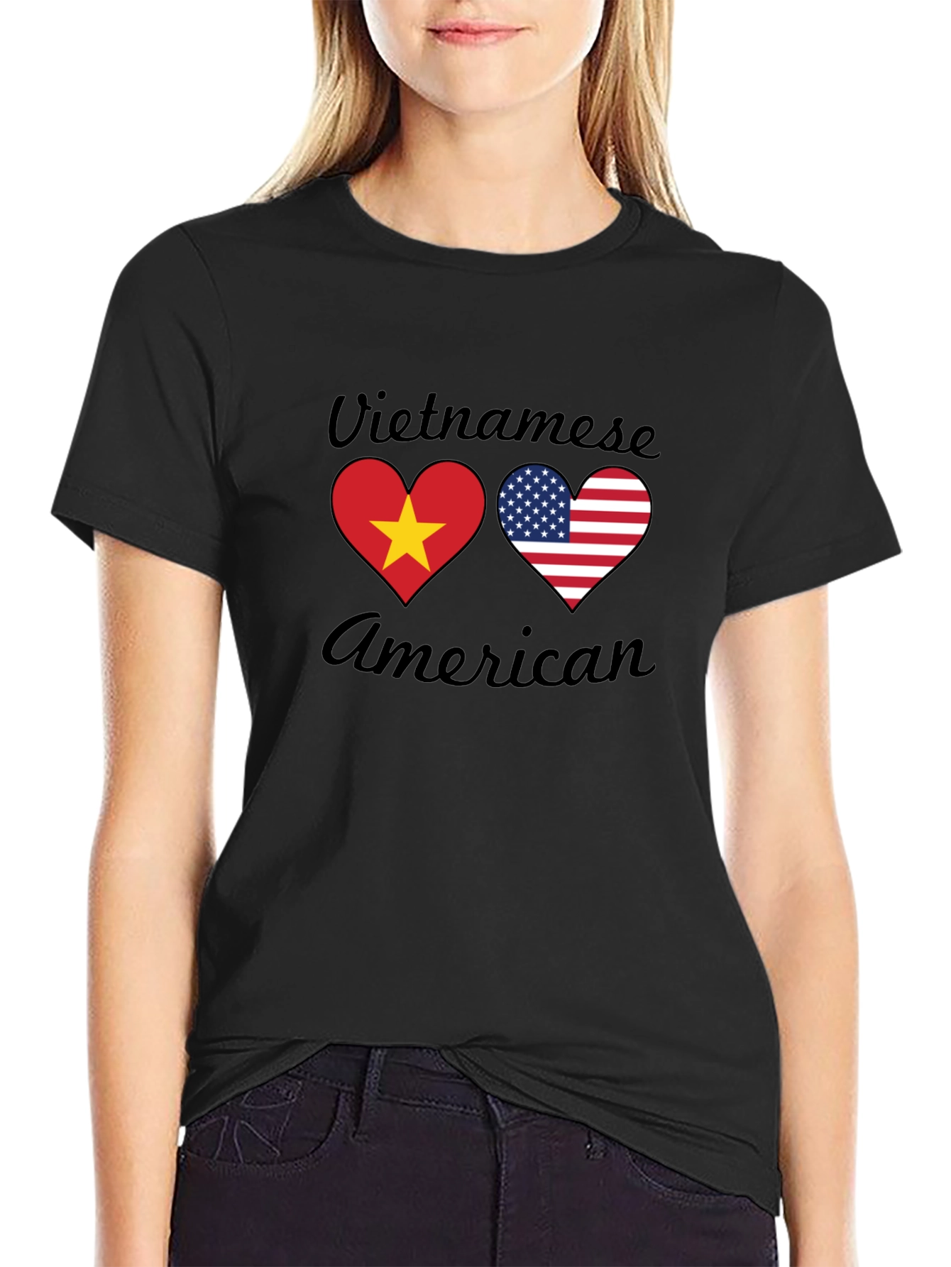 Vietnamese American Heart Flag T-Shirt