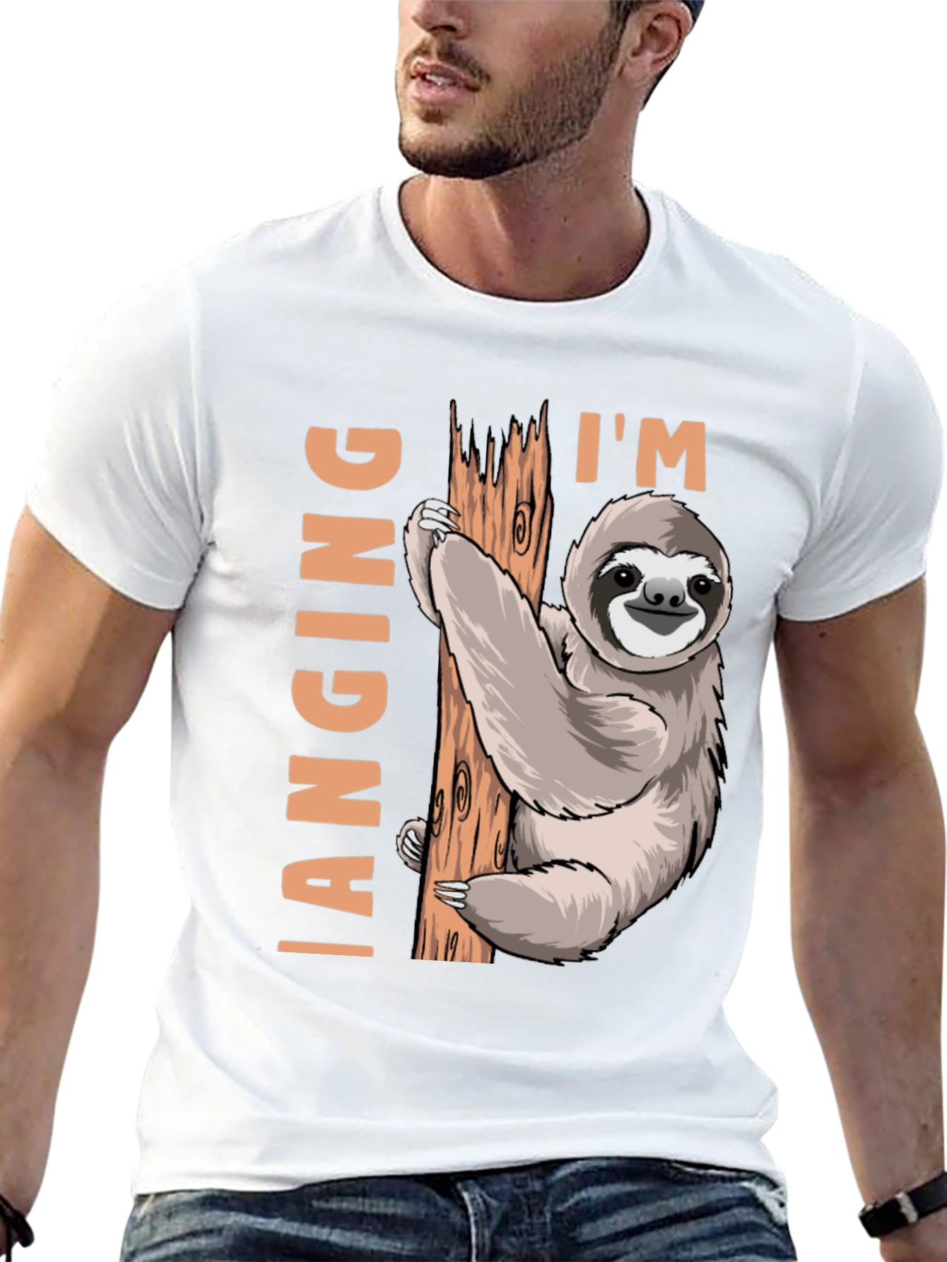 Im Hanging Sloth Graphic T-Shirt - Cute & Comfy
