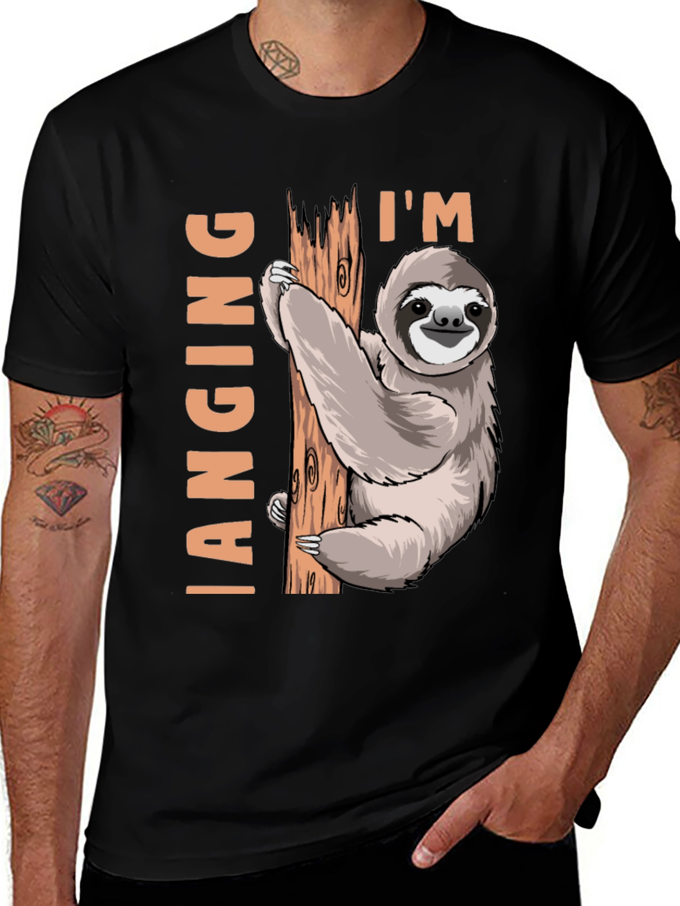 Im Hanging Sloth Graphic T-Shirt - Cute & Comfy