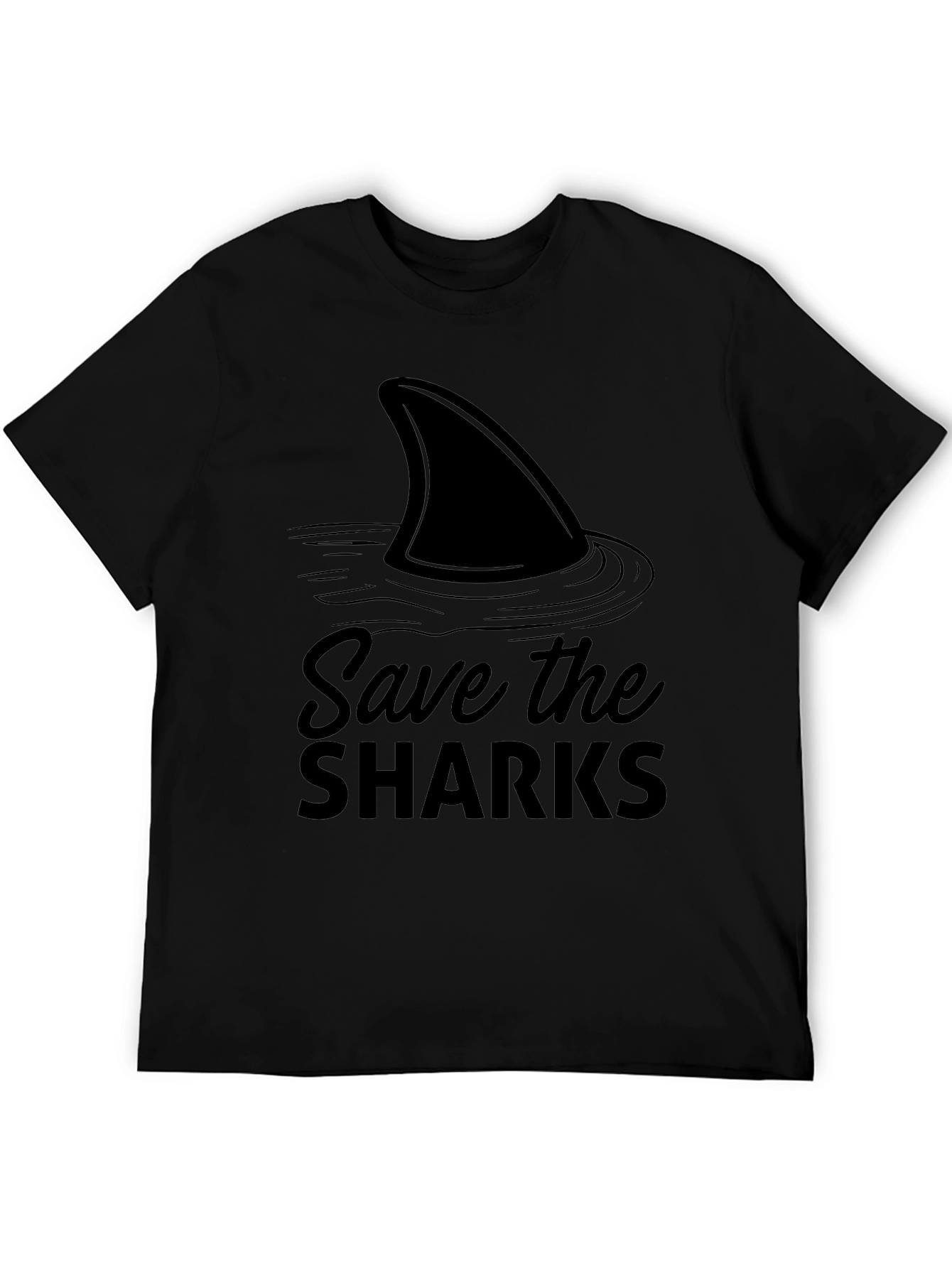 Save the Sharks Black T-Shirt