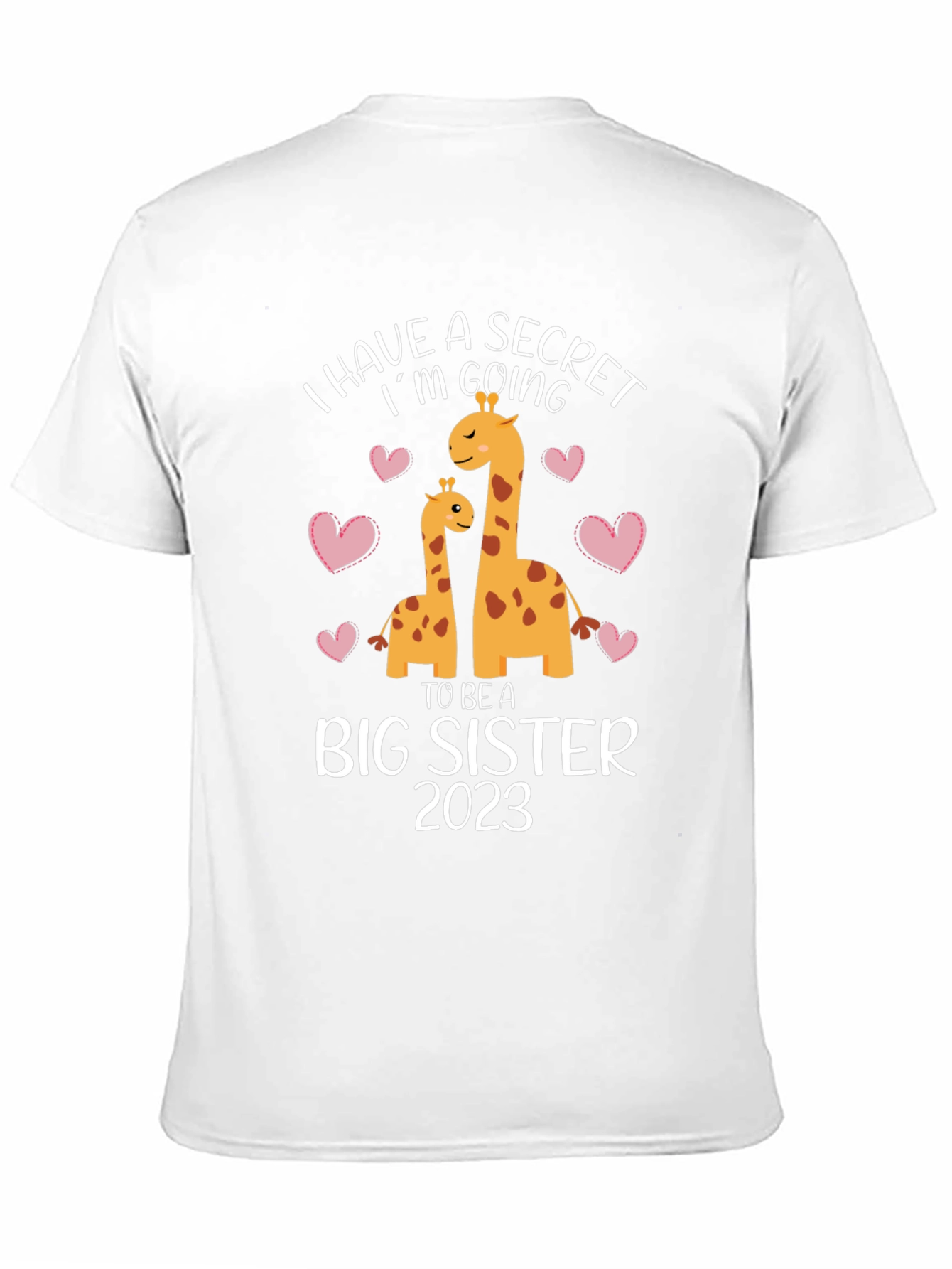 I Have a Secret Big Sister 2023 Giraffe Tee