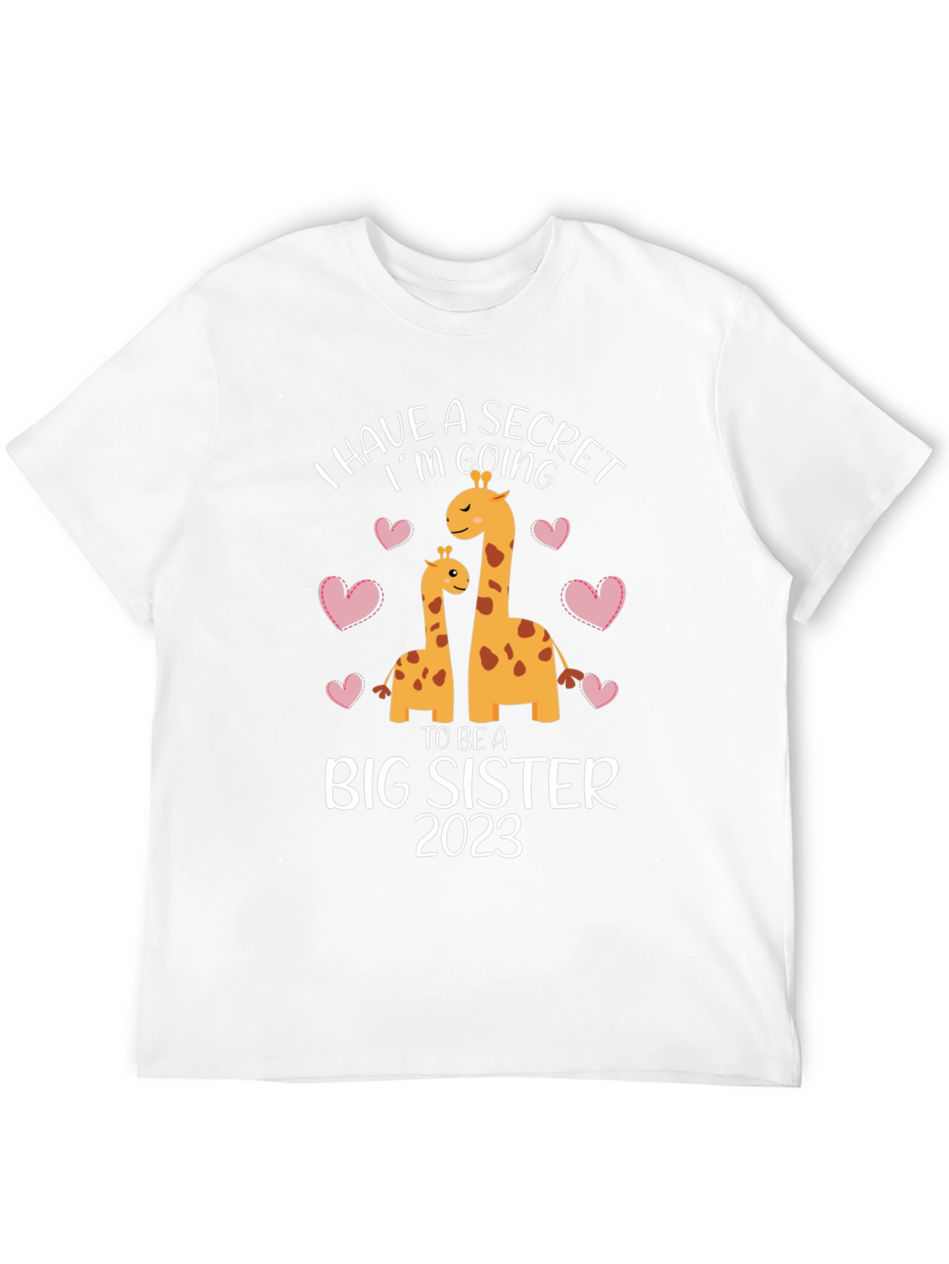 I Have a Secret Big Sister 2023 Giraffe Tee