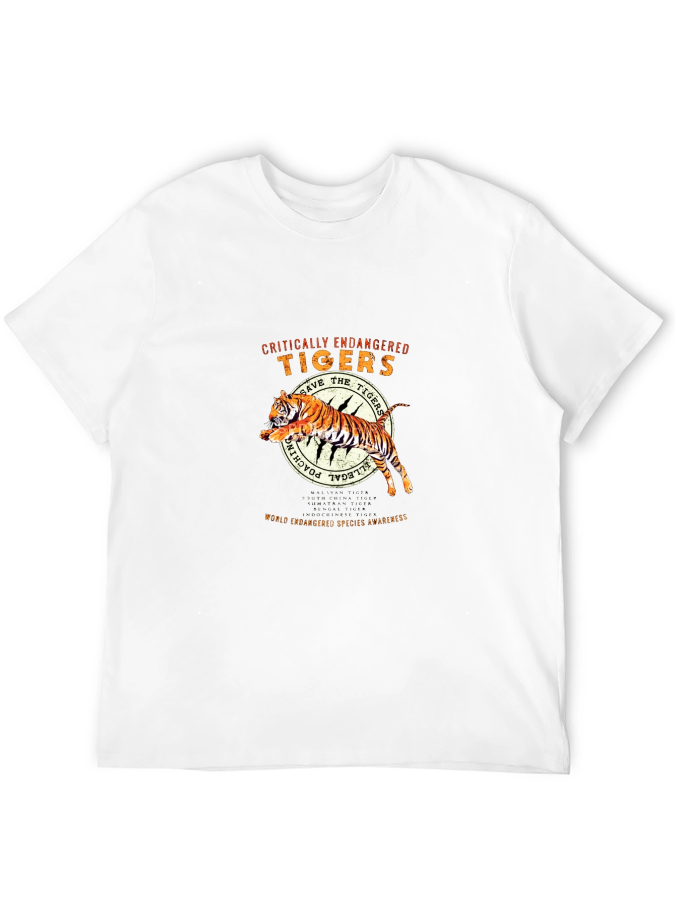 Critically Endangered Tigers T-Shirt - Save the Tigers!
