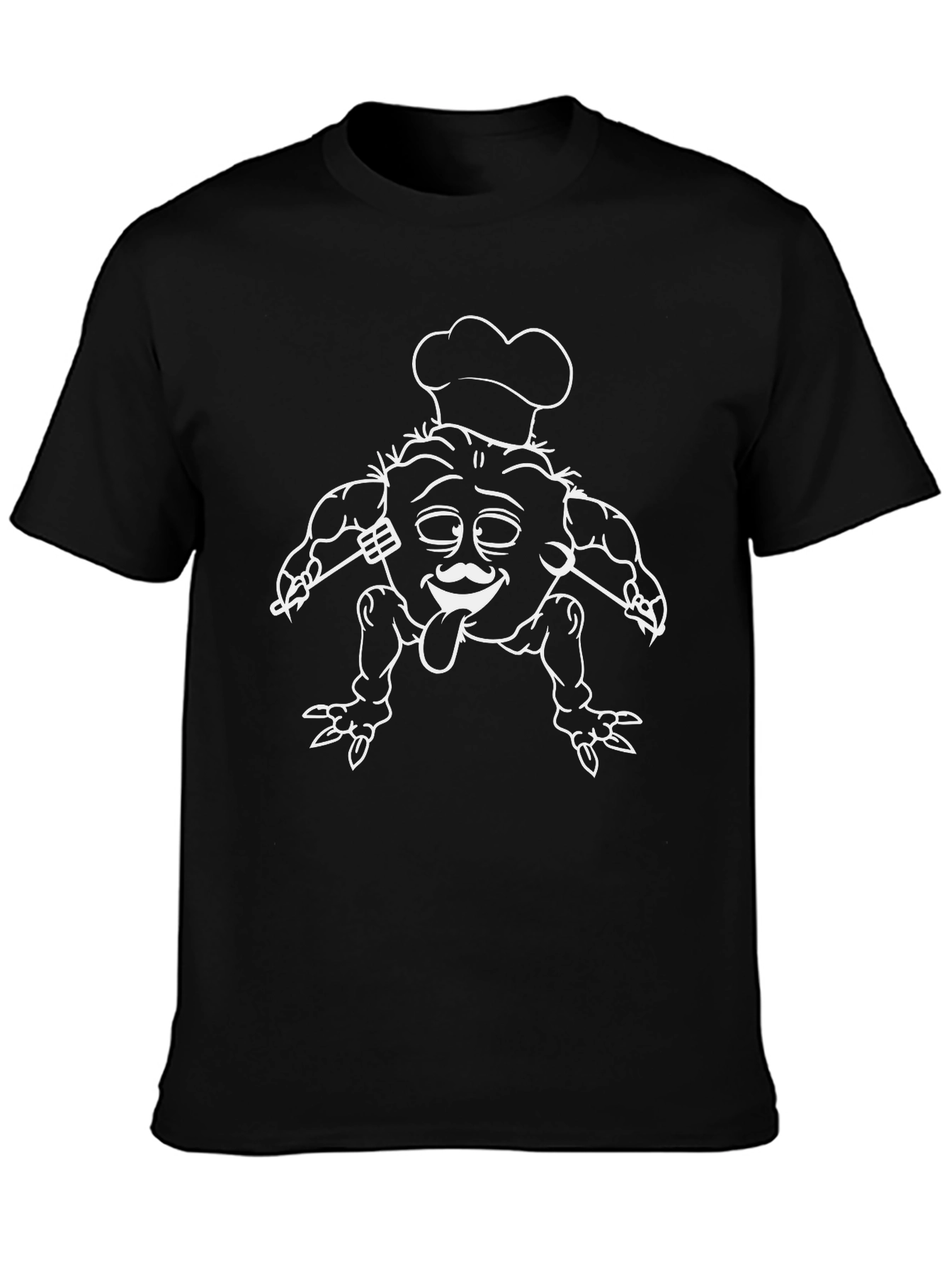 Chef Monster Graphic Tee - Black Cotton Blend
