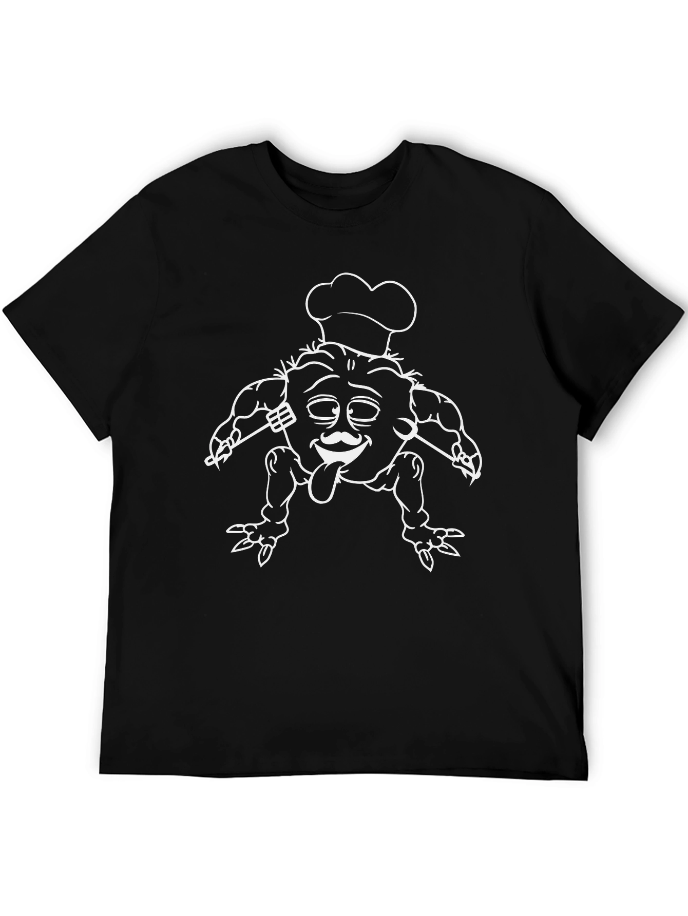 Chef Monster Graphic Tee - Black Cotton Blend