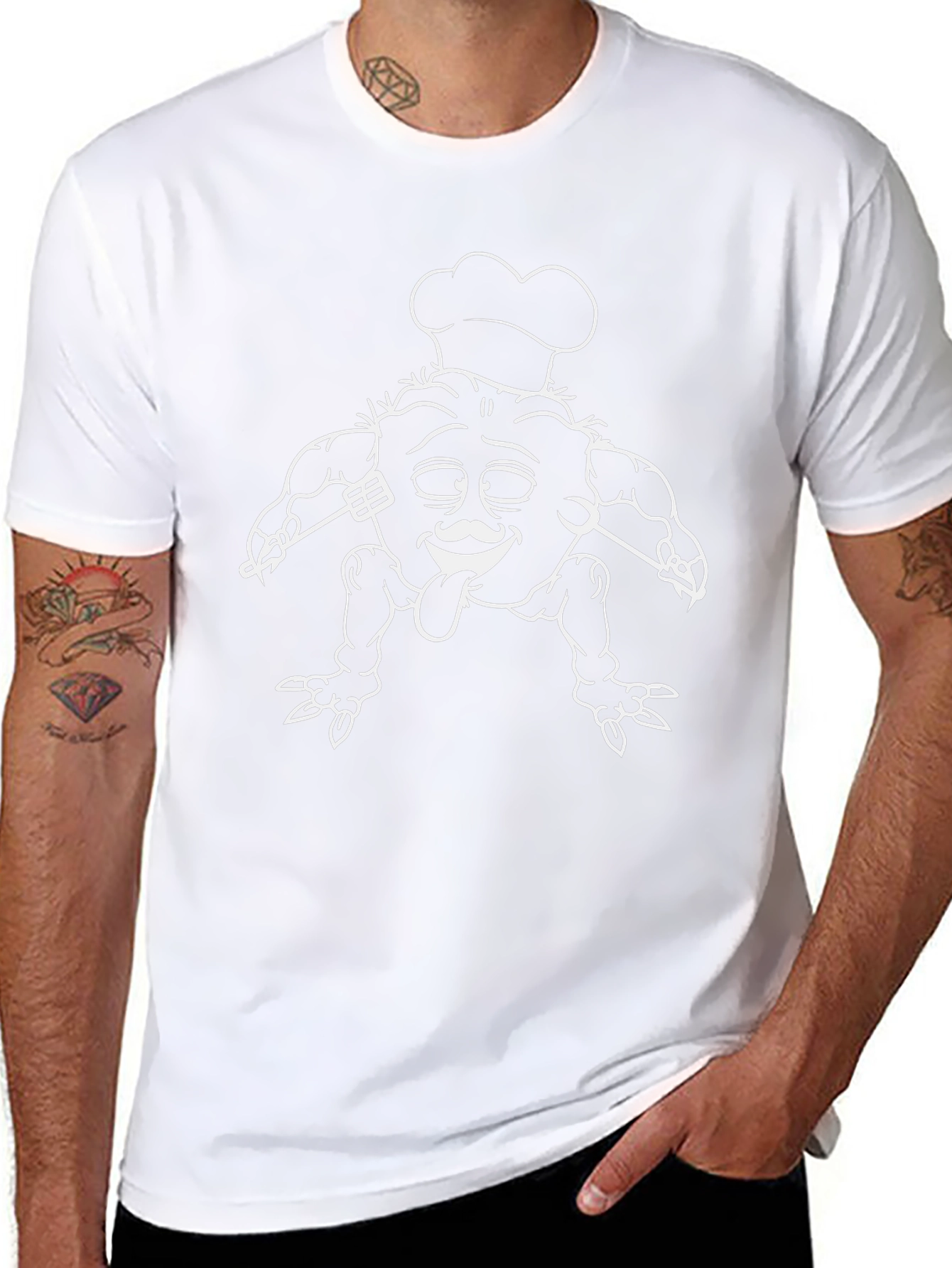 Chef Monster Graphic Tee - Black Cotton Blend