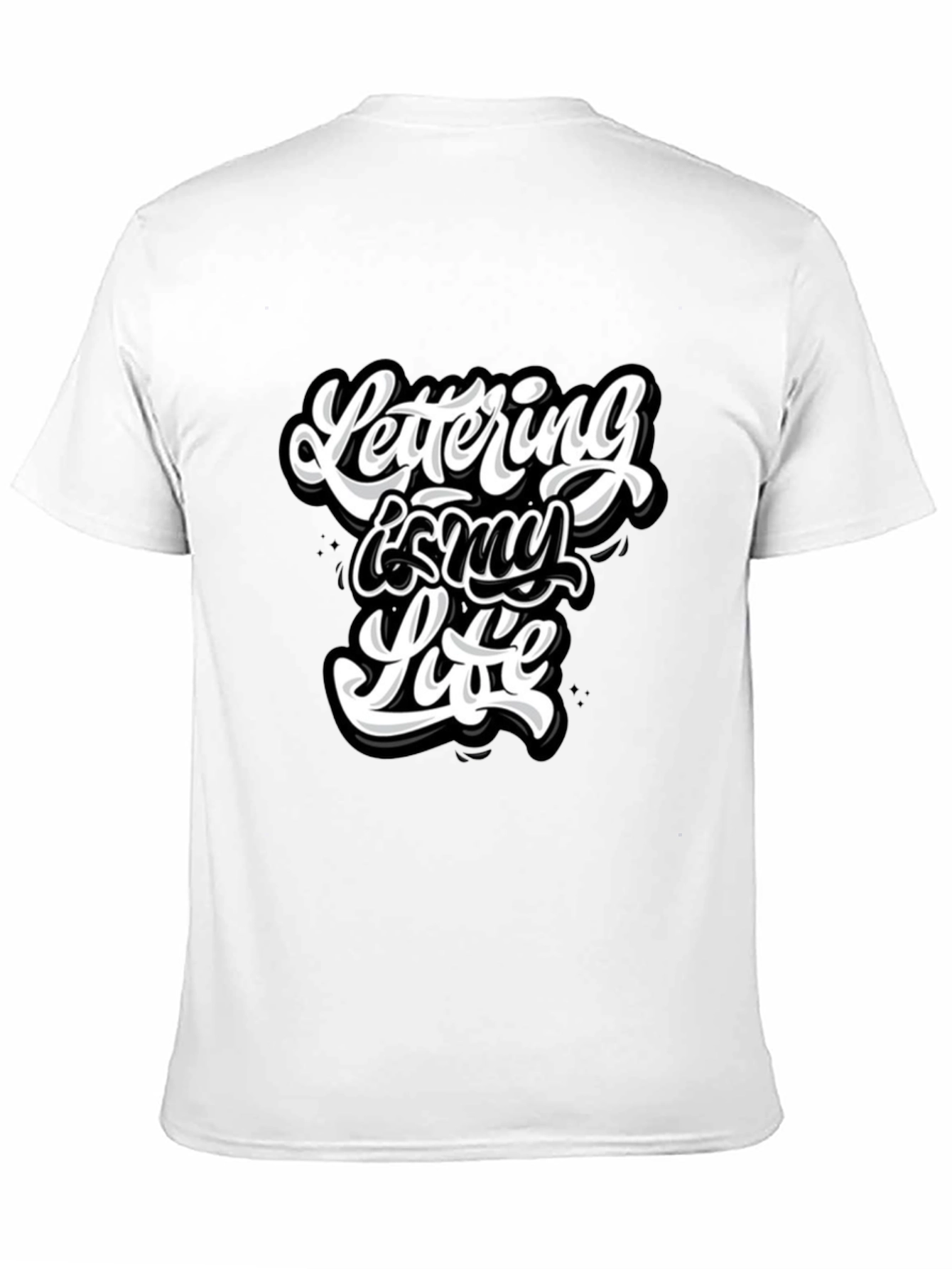 Lettering is My Life Graphic Black T-Shirt