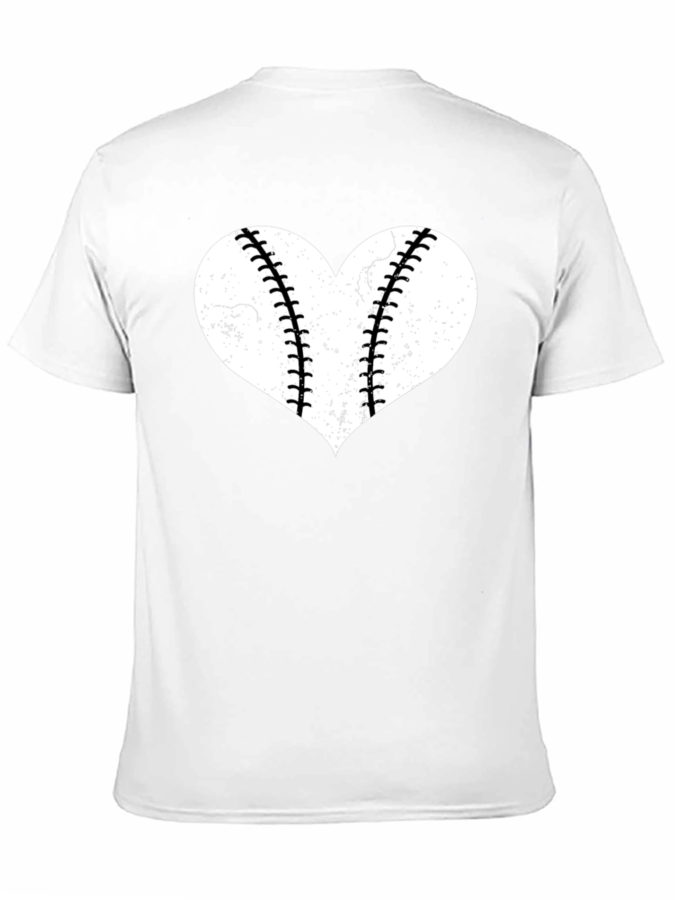 Baseball Heart Graphic Tee - Distressed Style