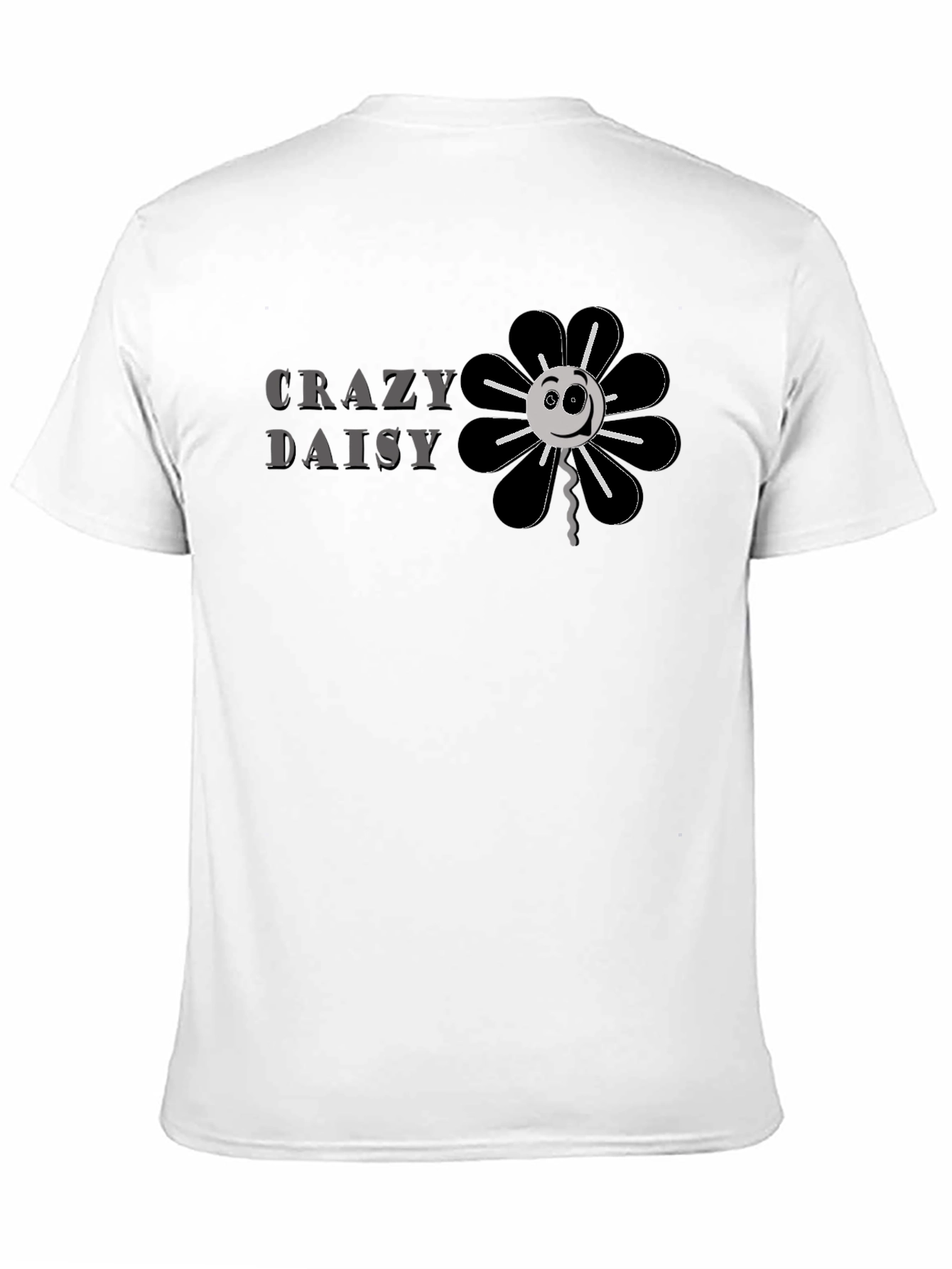 Crazy Daisy Graphic Tee - Black Cotton