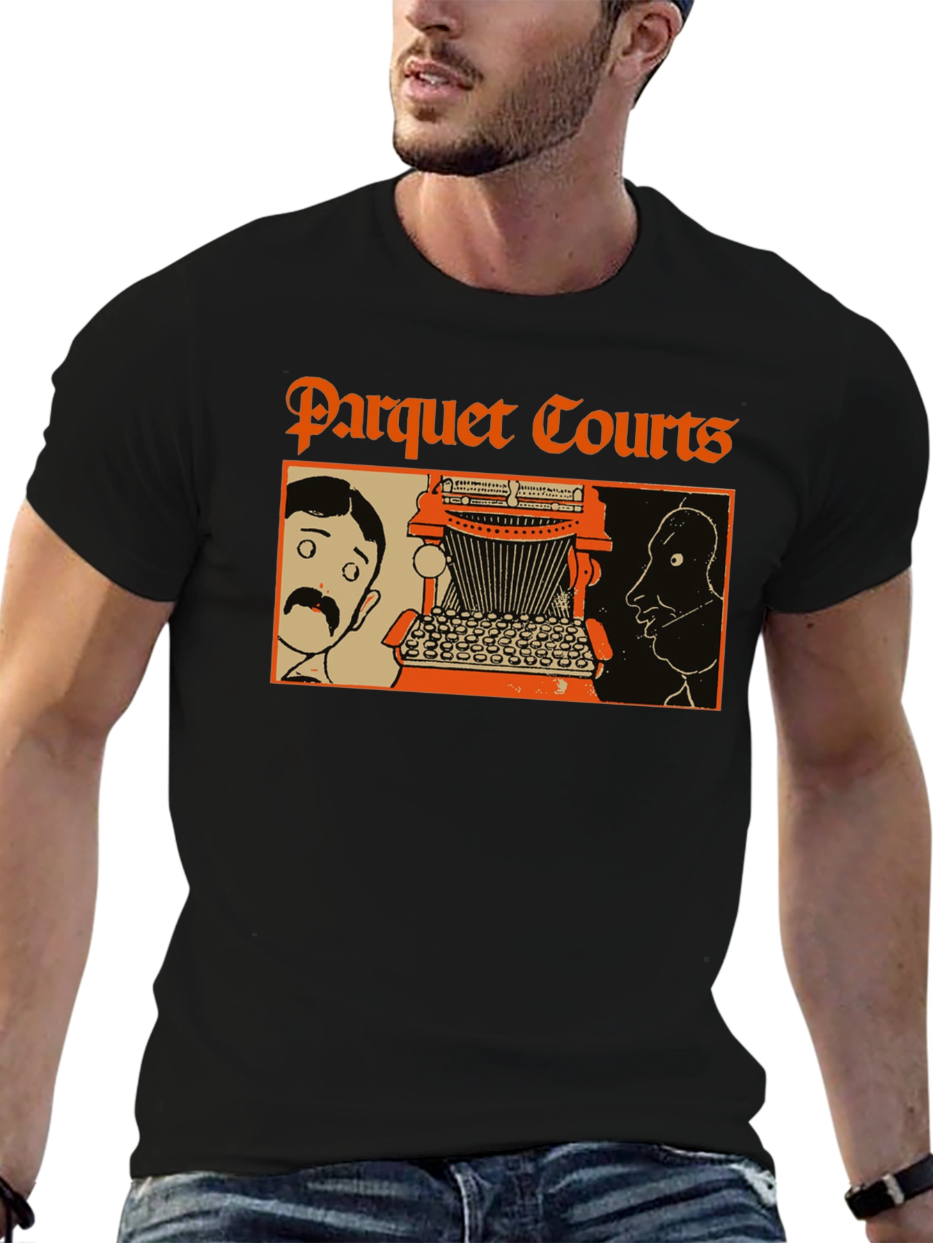 Parquet Courts Band Tee - Black Cotton