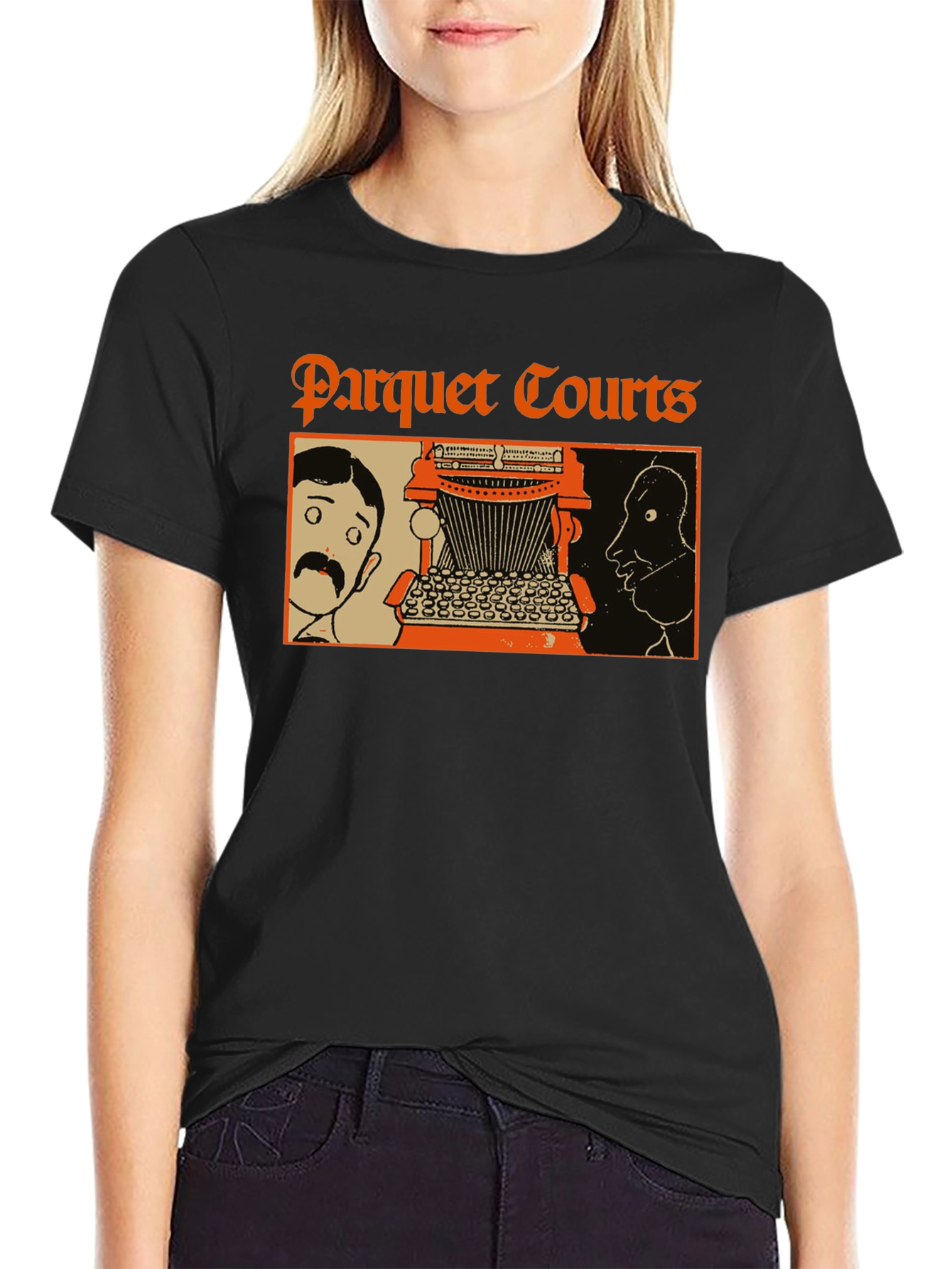 Parquet Courts Band Tee - Black Cotton