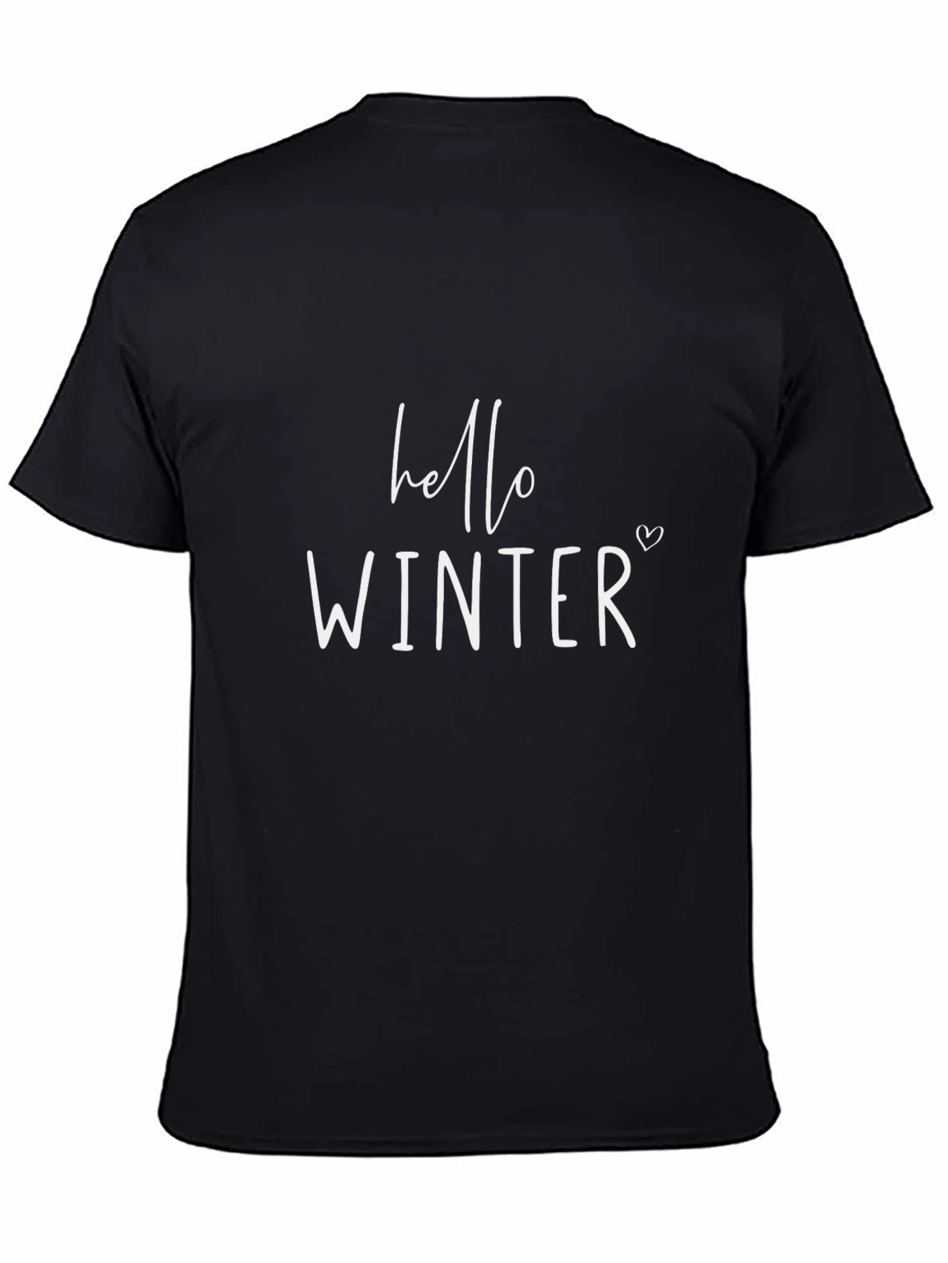 Hello Winter Black T-Shirt