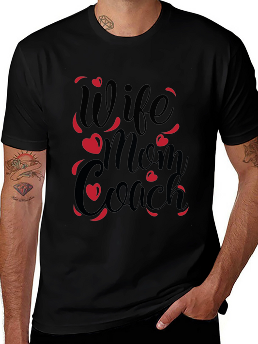 Wife Mom Coach Graphic Tee - Perfect for Mothers!