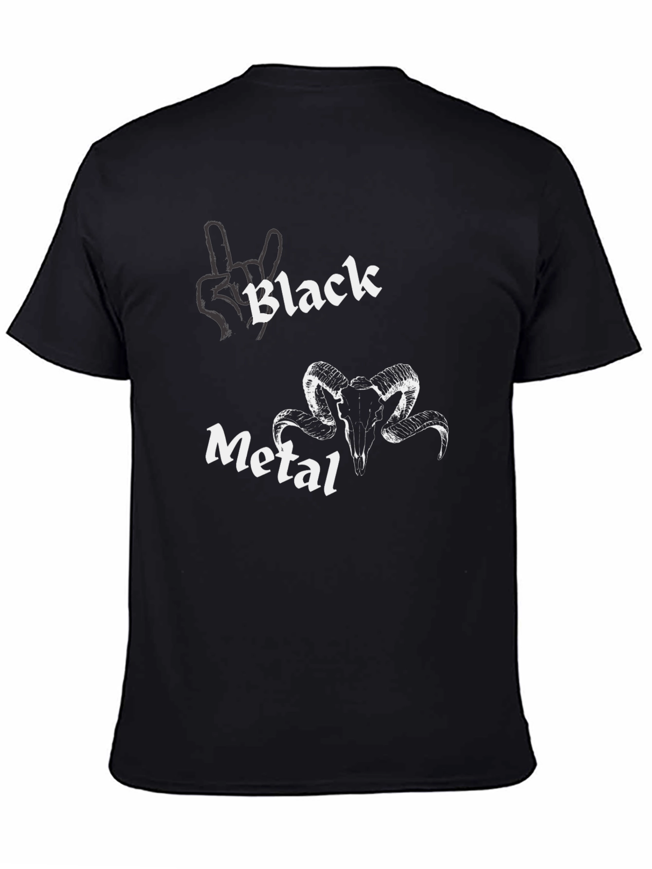 Black Metal T-Shirt - Graphic Print Tee
