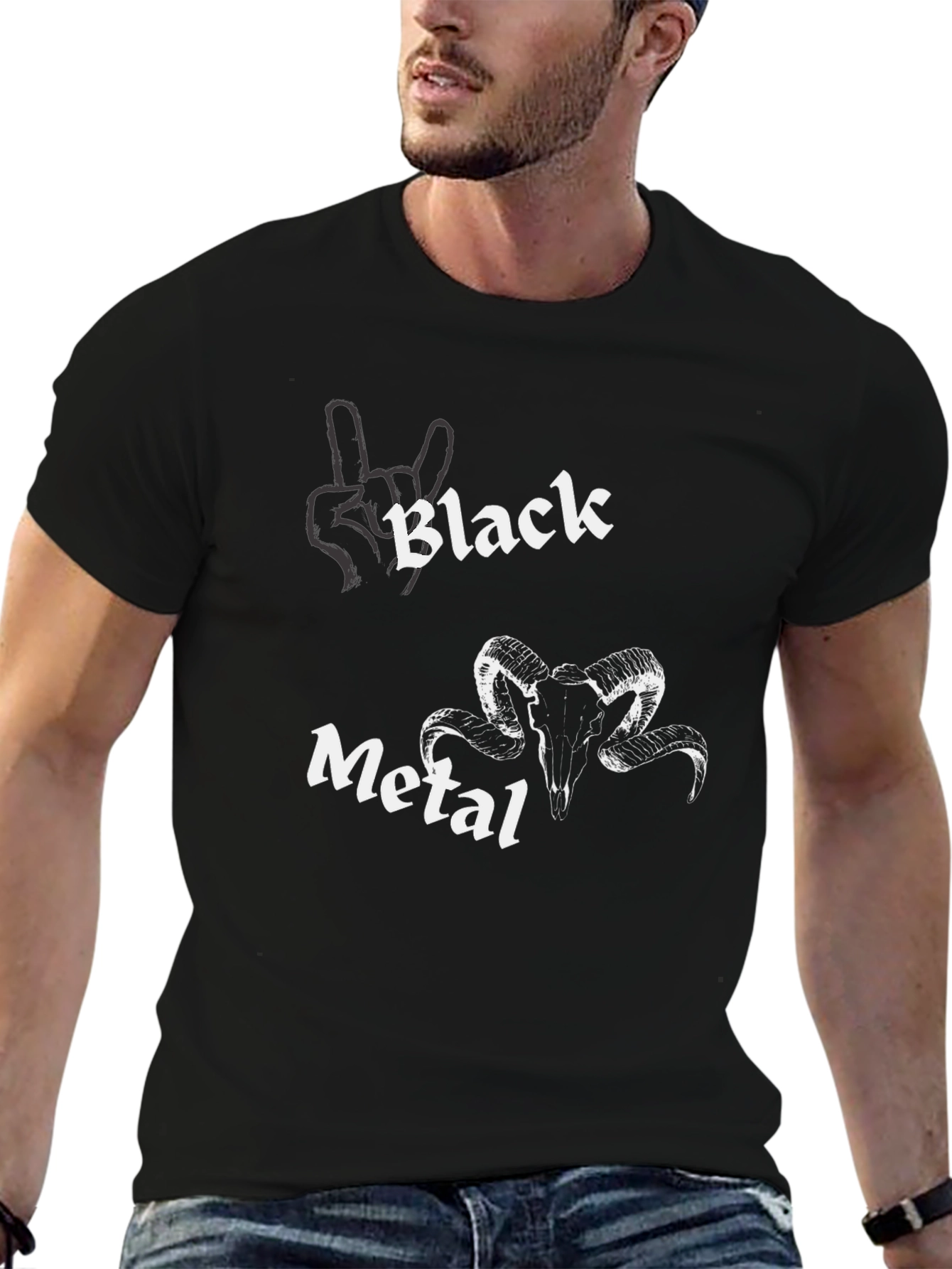 Black Metal T-Shirt - Graphic Print Tee