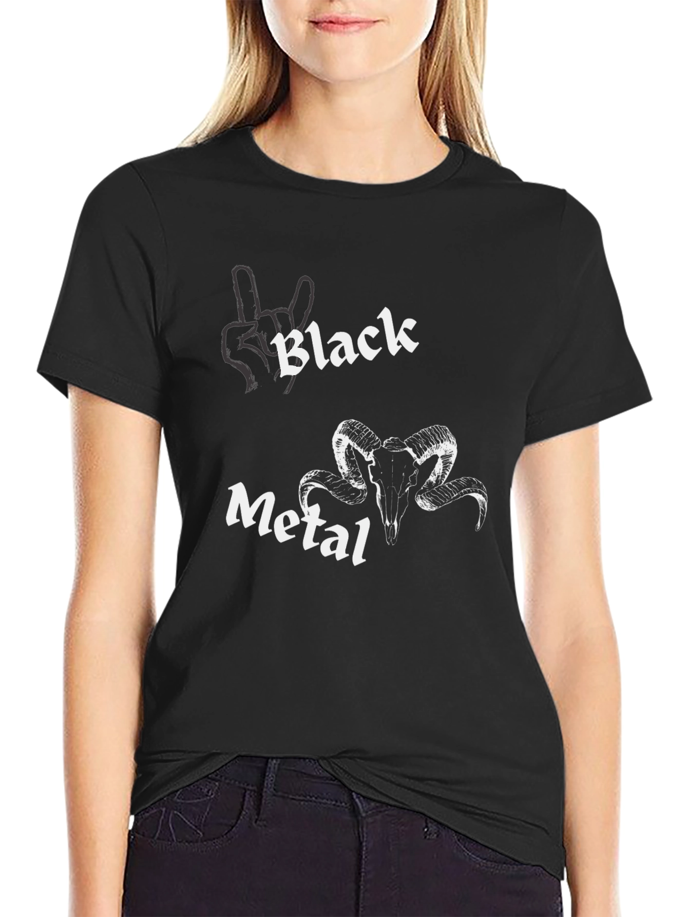 Black Metal T-Shirt - Graphic Print Tee