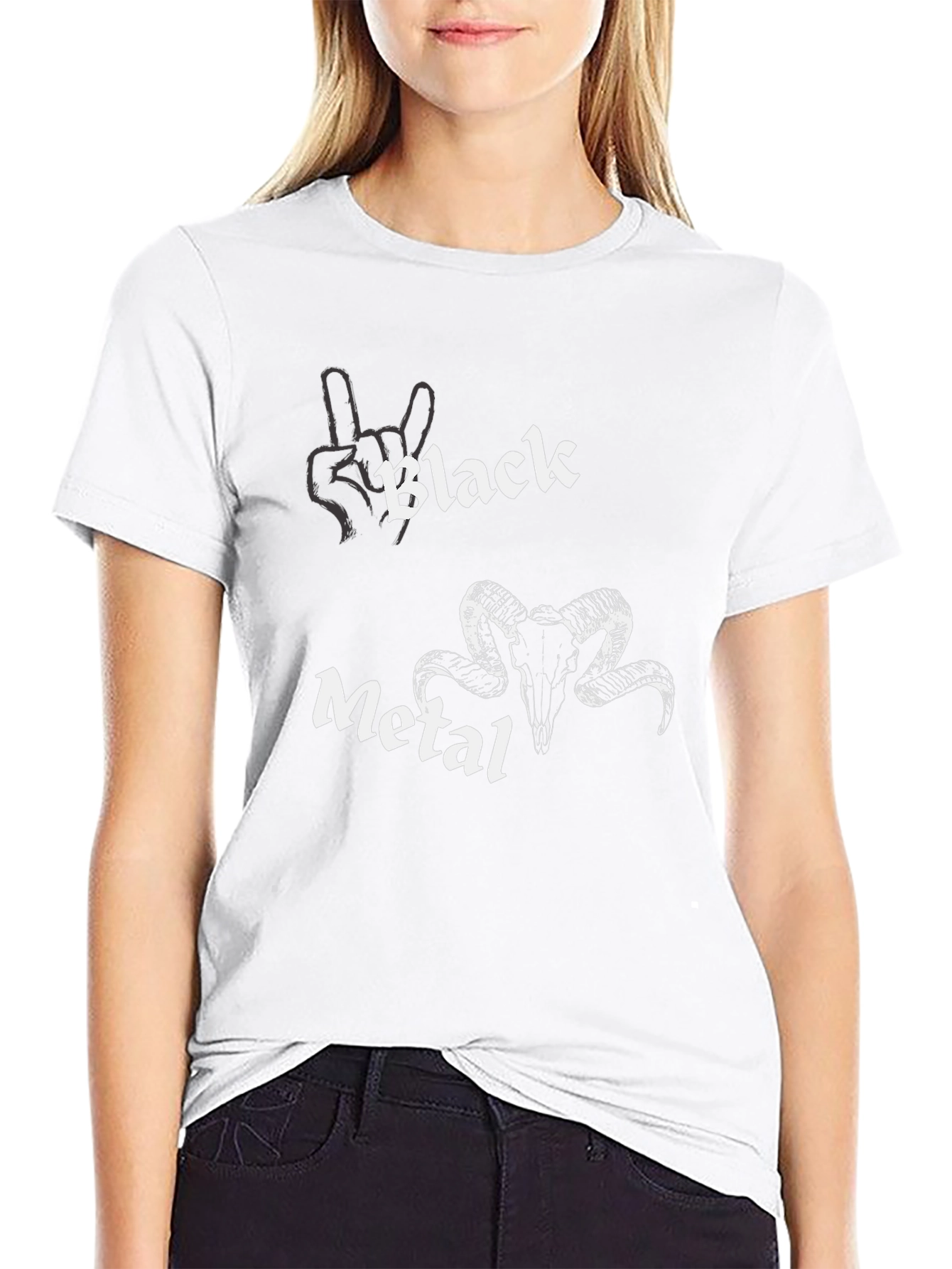 Black Metal T-Shirt - Graphic Print Tee