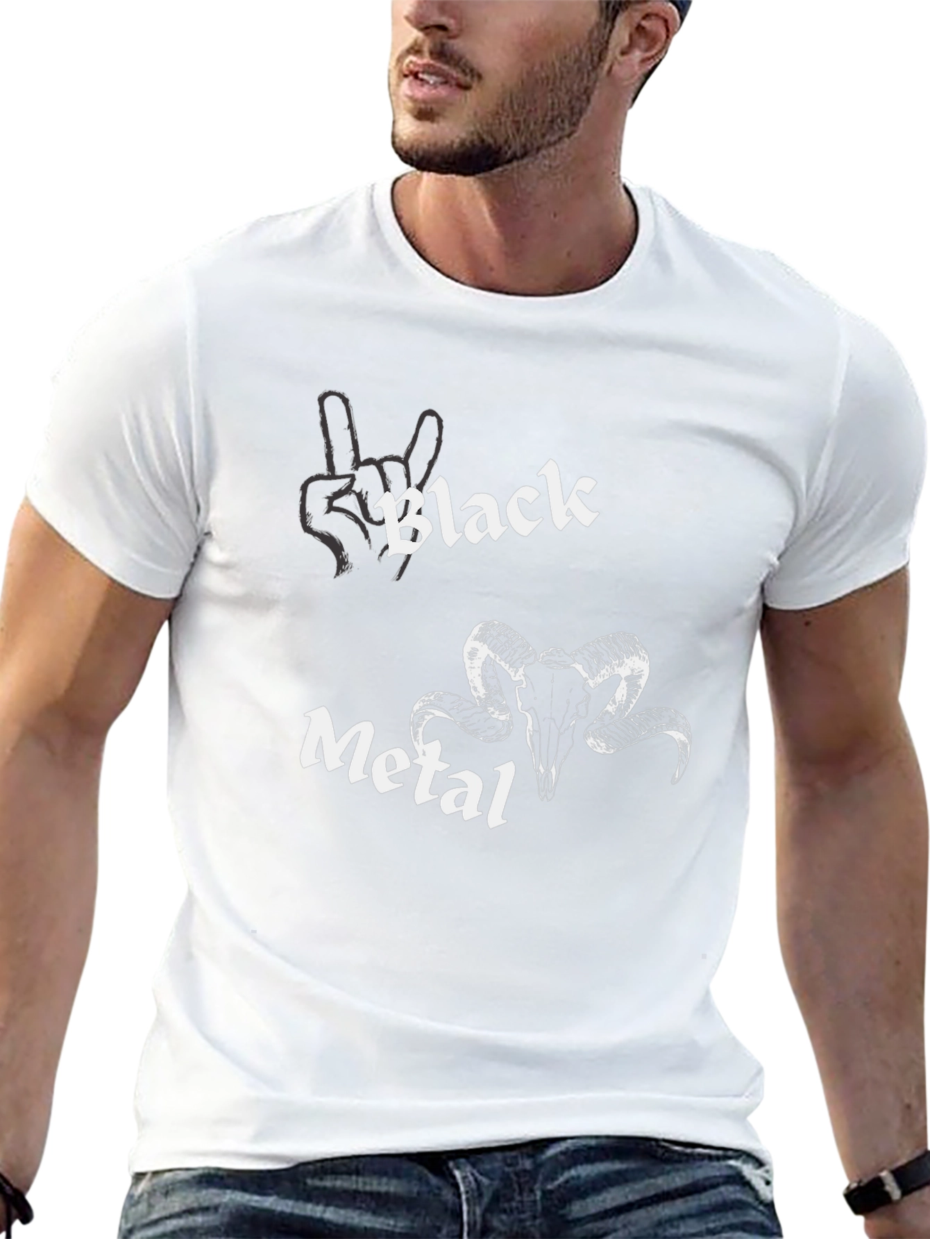 Black Metal T-Shirt - Graphic Print Tee