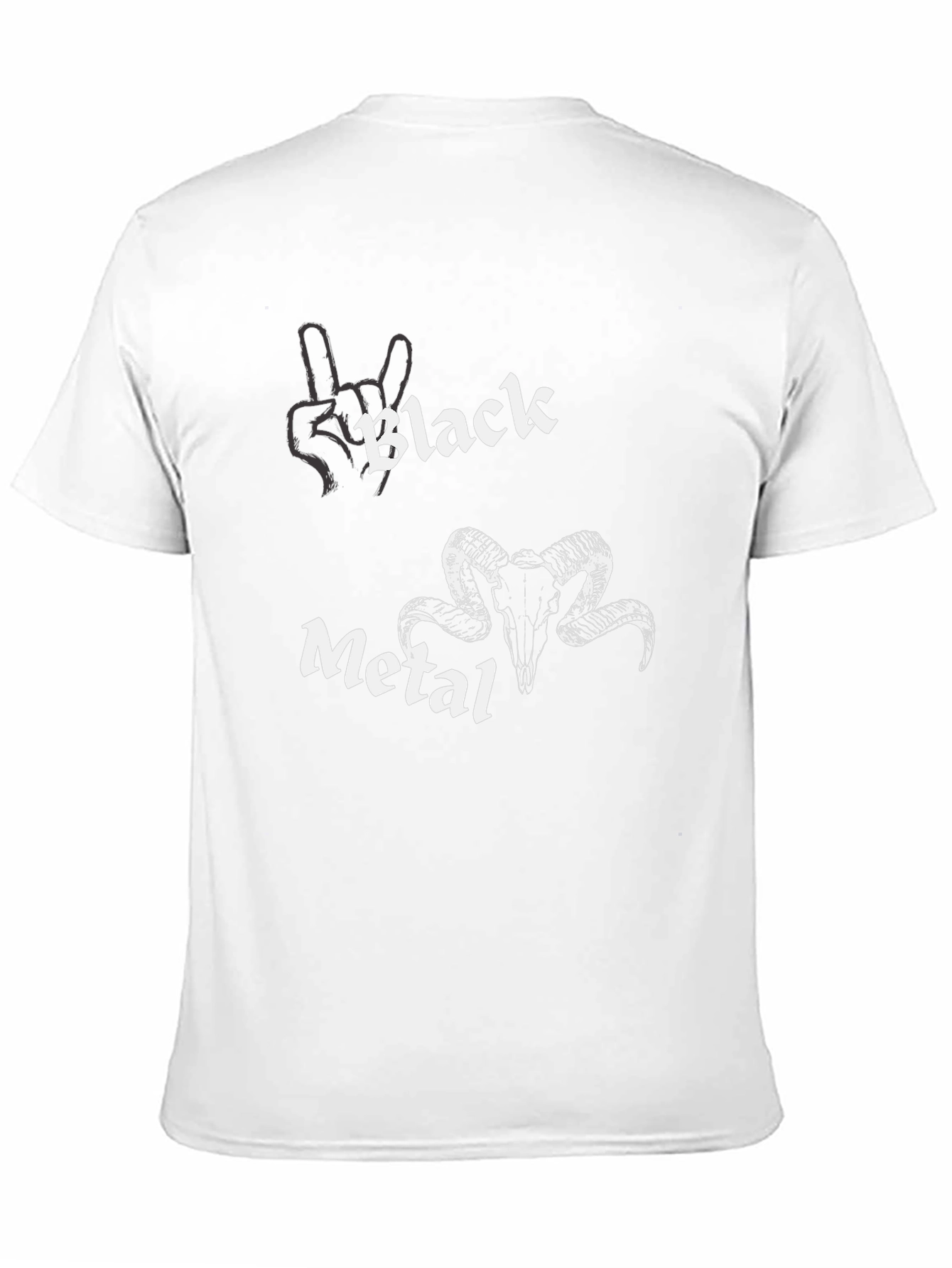 Black Metal T-Shirt - Graphic Print Tee