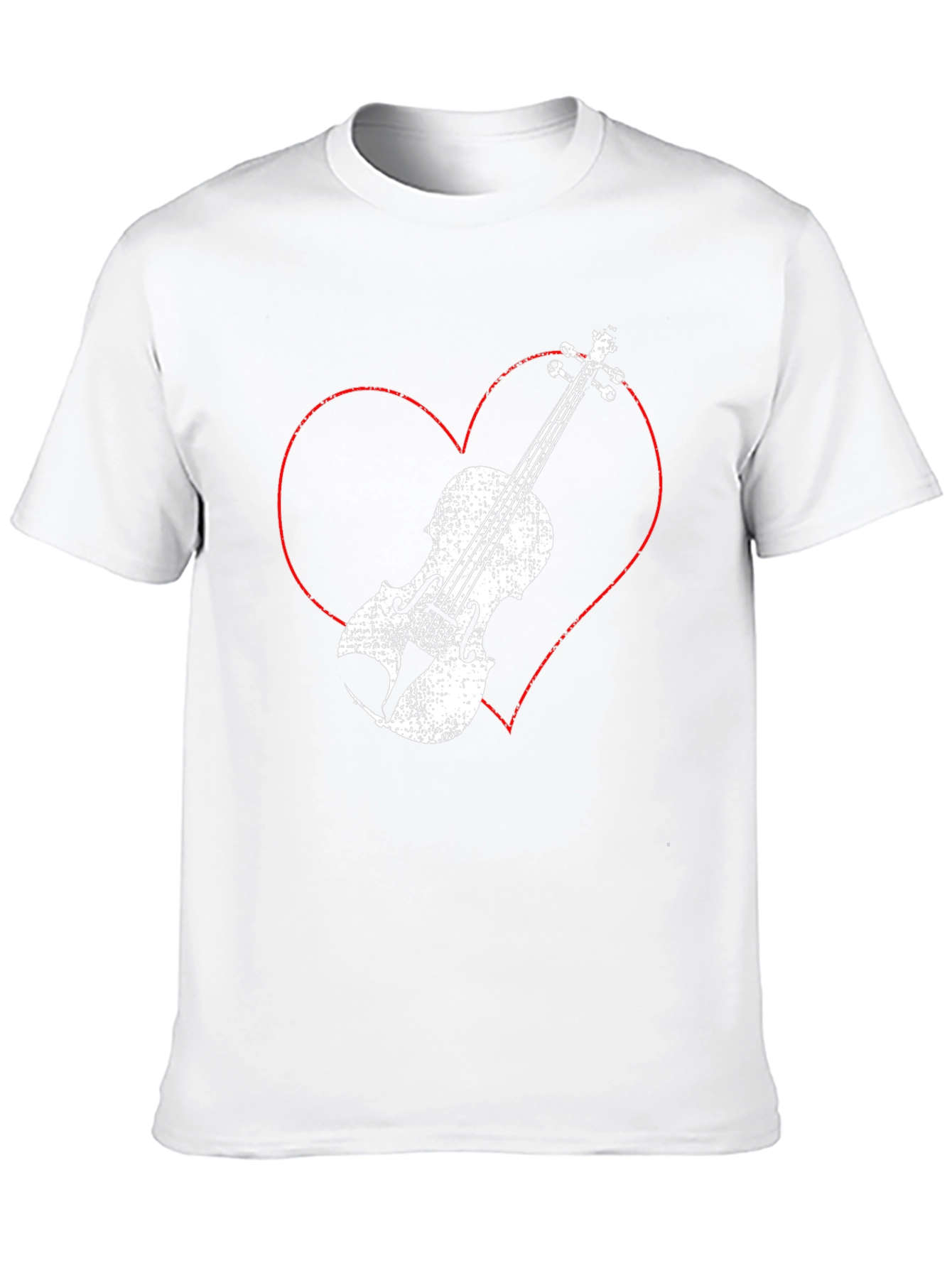 Heart Violin Graphic Tee - Music Lover Shirt