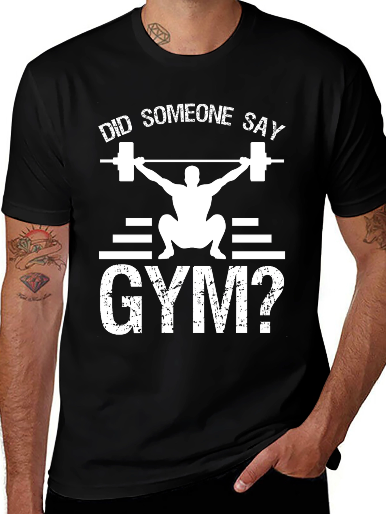 Did Someone Say Gym? Black T-Shirt